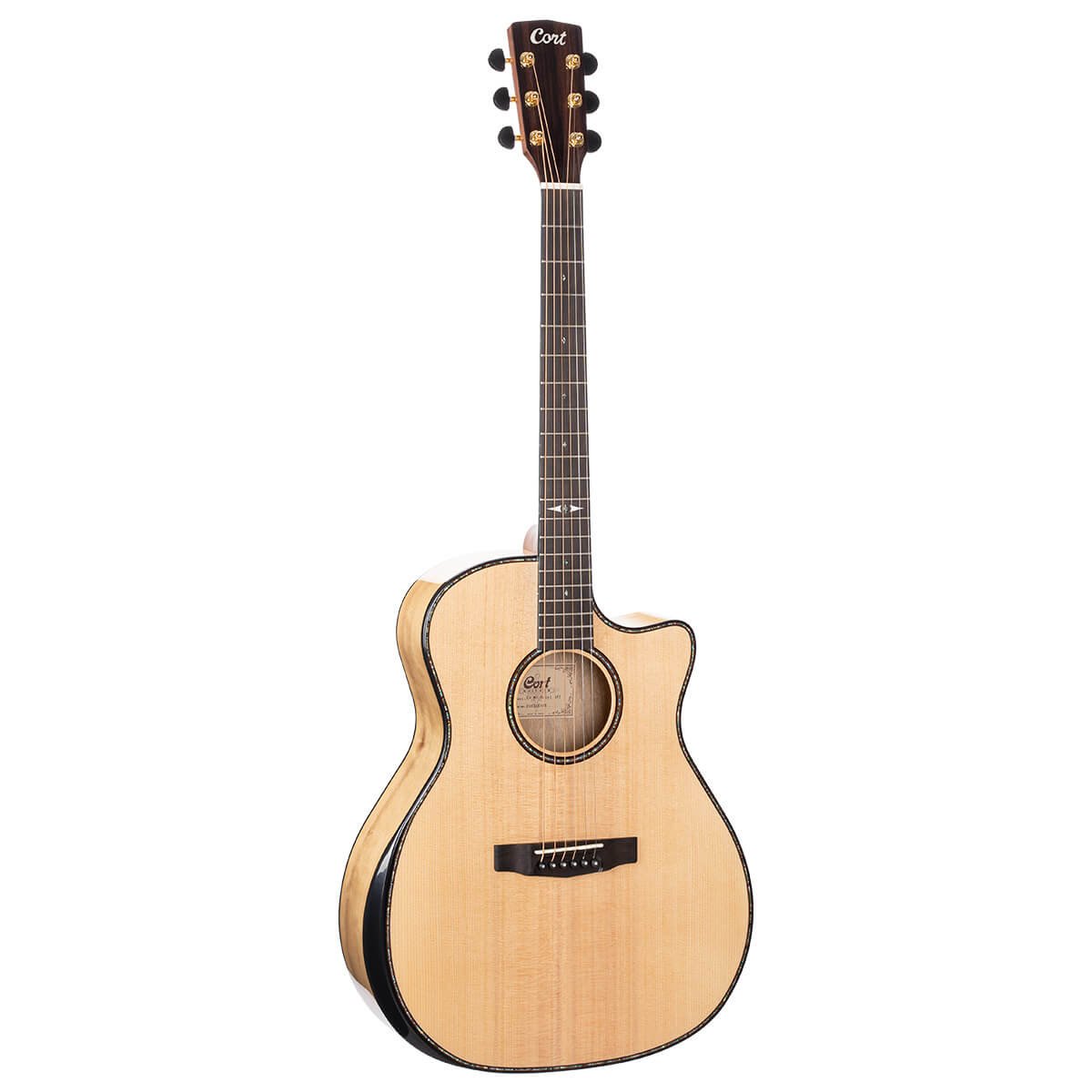 Đàn guitar acoustic điện Cort GA-MY Bevel màu Natural Gloss – mặt trước toàn thân