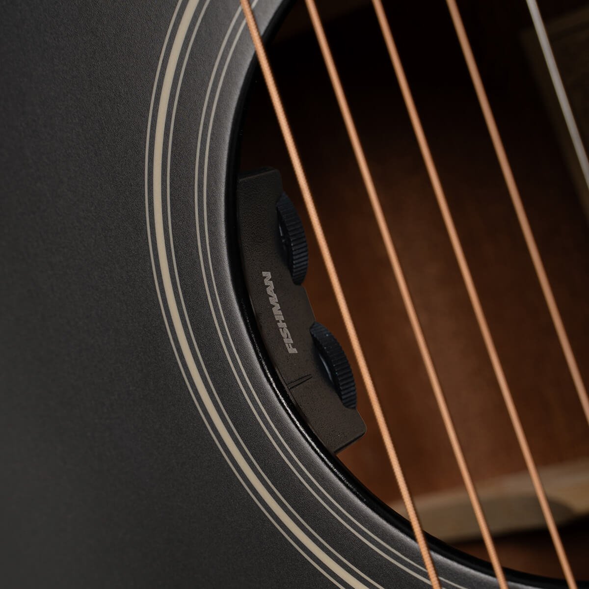 Đàn guitar acoustic điện Cort L100OCF-CED màu Black Satin – cận bộ EQ / pickup