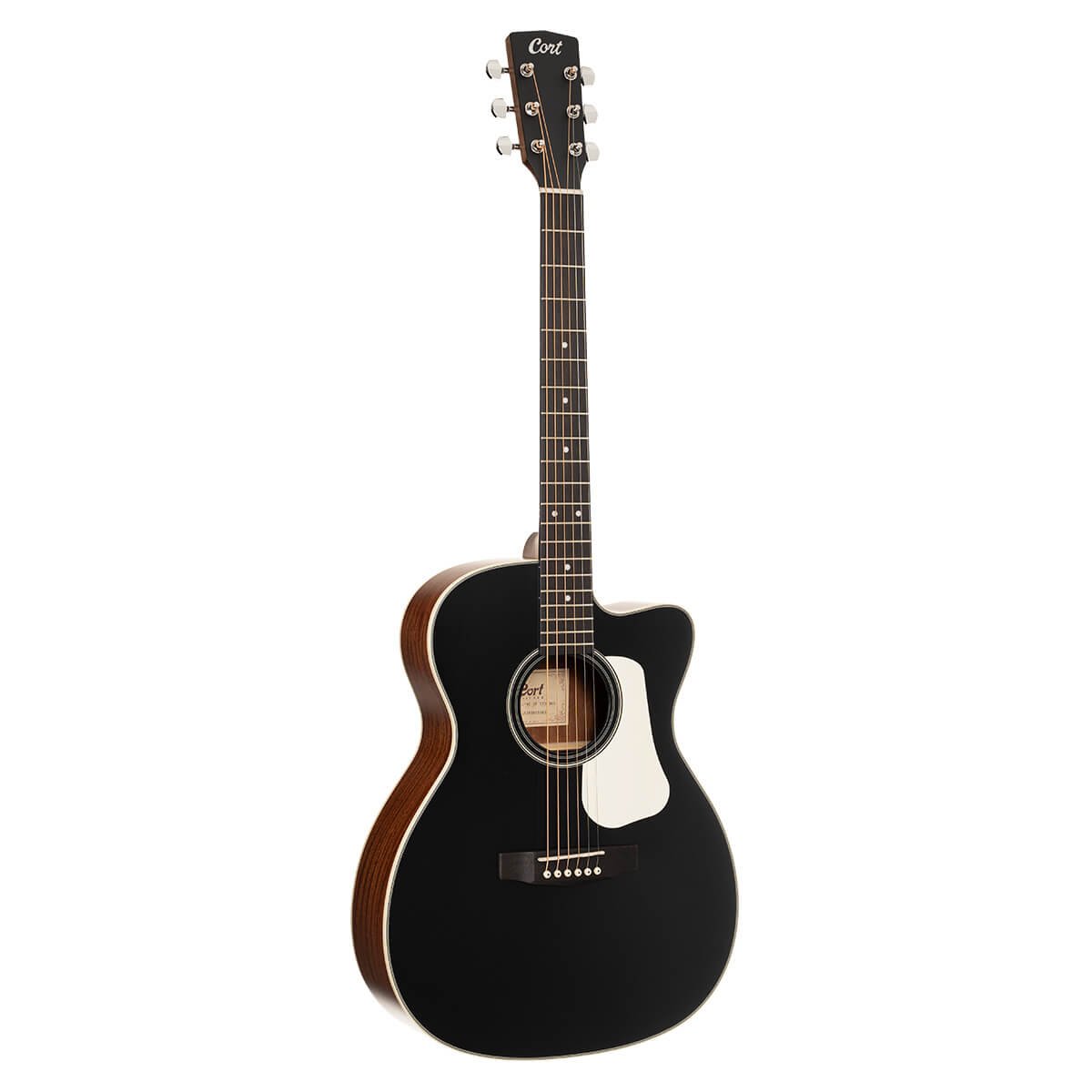 Đàn guitar acoustic điện Cort L100OCF-CED màu Black Satin – mặt trước toàn thân