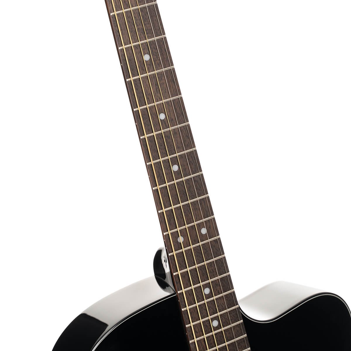 Đàn guitar acoustic điện Cort L60CE màu Black Gloss – cận cần đàn và mặt phím