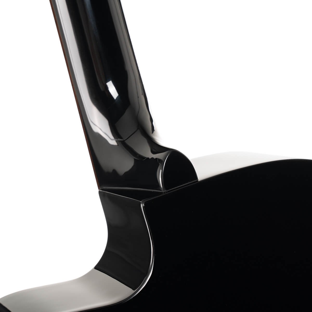 Đàn guitar acoustic điện Cort L60CE màu Black Gloss – cận gót cần nối thân đàn