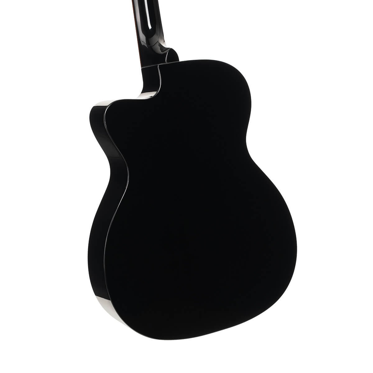 Đàn guitar acoustic điện Cort L60CE màu Black Gloss – cận vân gỗ mặt lưng
