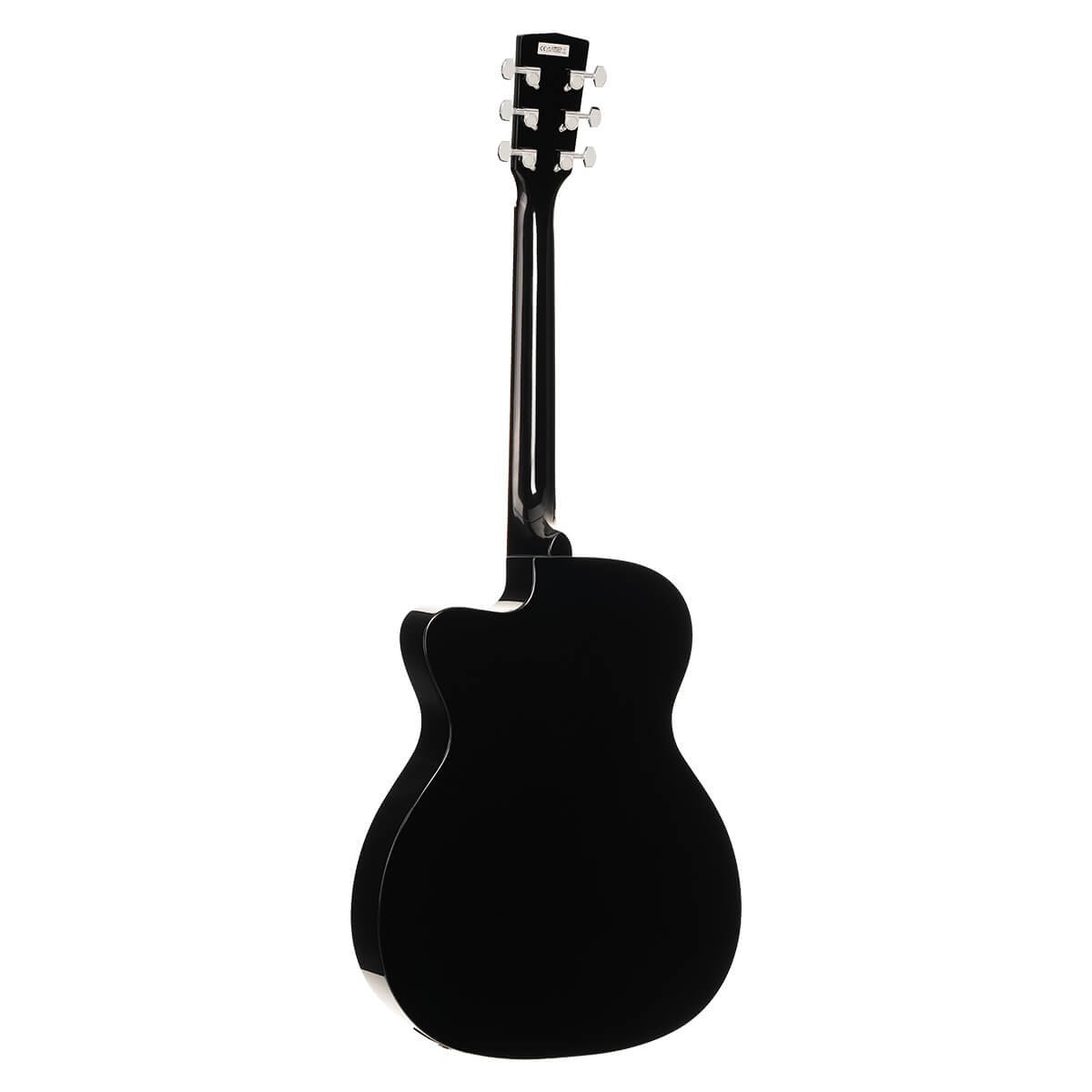Đàn guitar acoustic điện Cort L60CE màu Black Gloss – mặt lưng toàn thân
