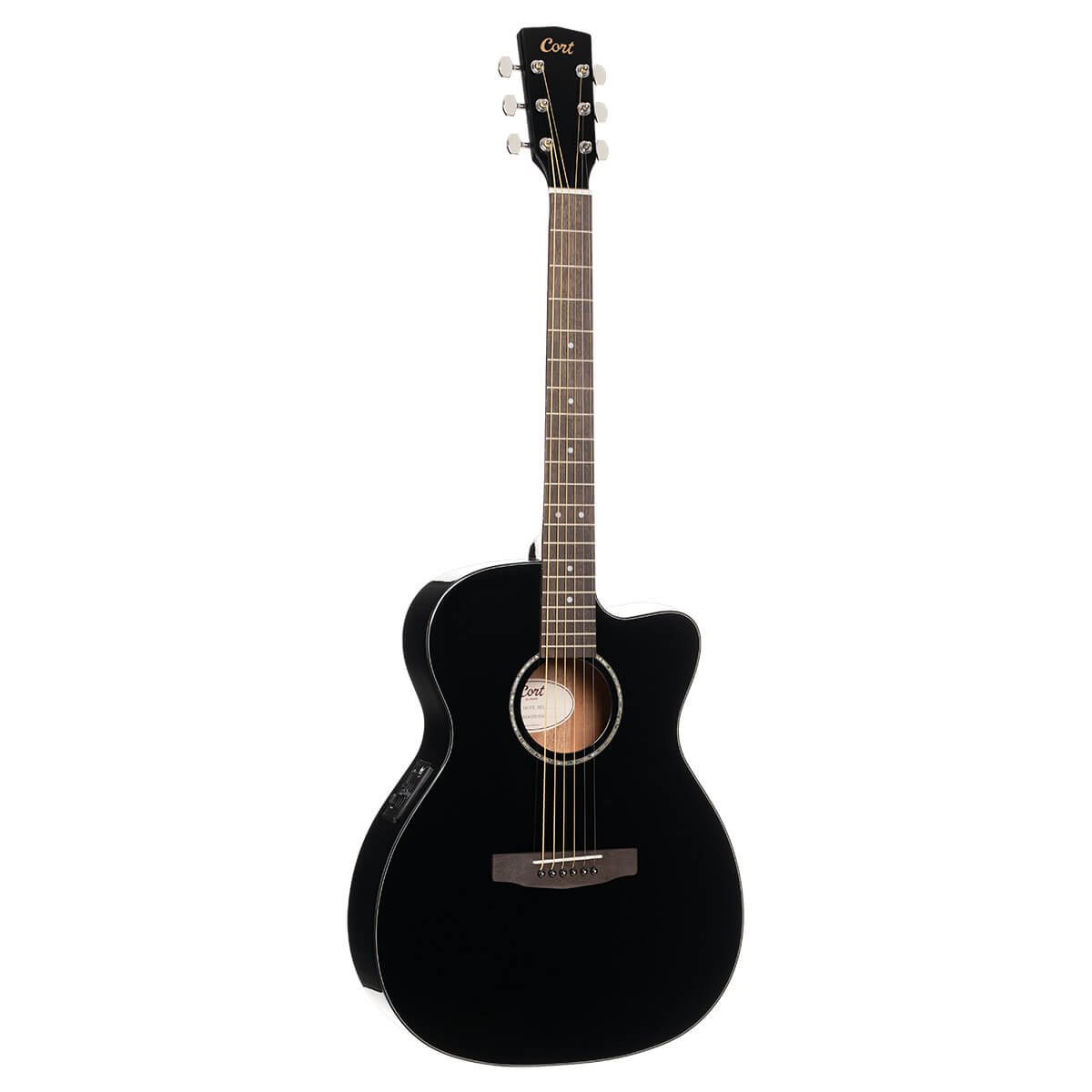 Đàn guitar acoustic điện Cort L60CE màu Black Gloss – mặt trước toàn thân