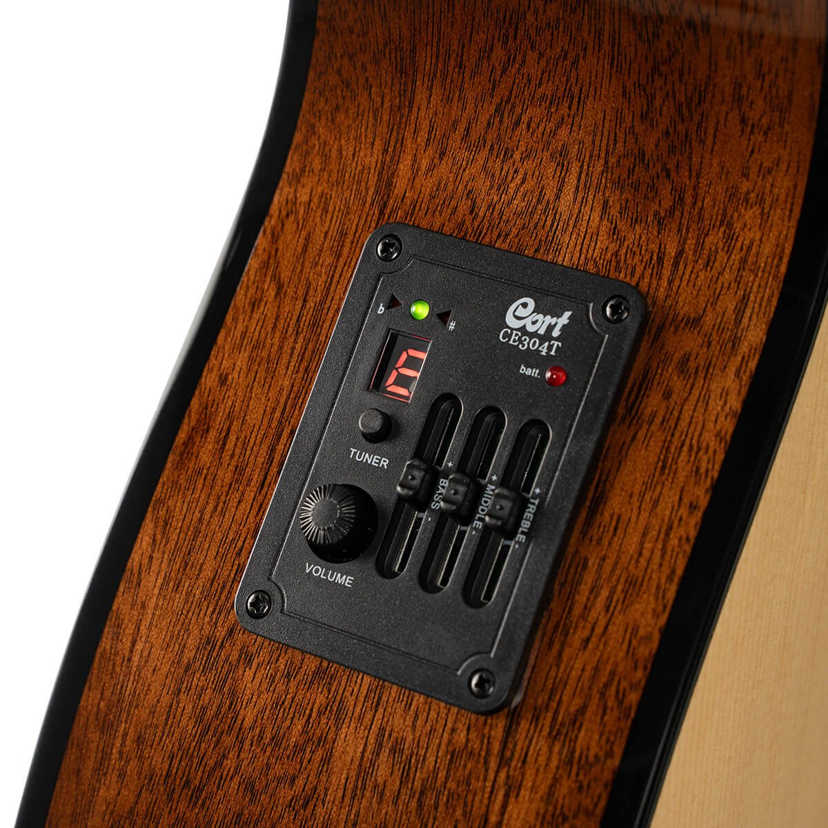 Đàn guitar acoustic điện Cort L60CE màu Natural Gloss – cận bộ EQ / pickup
