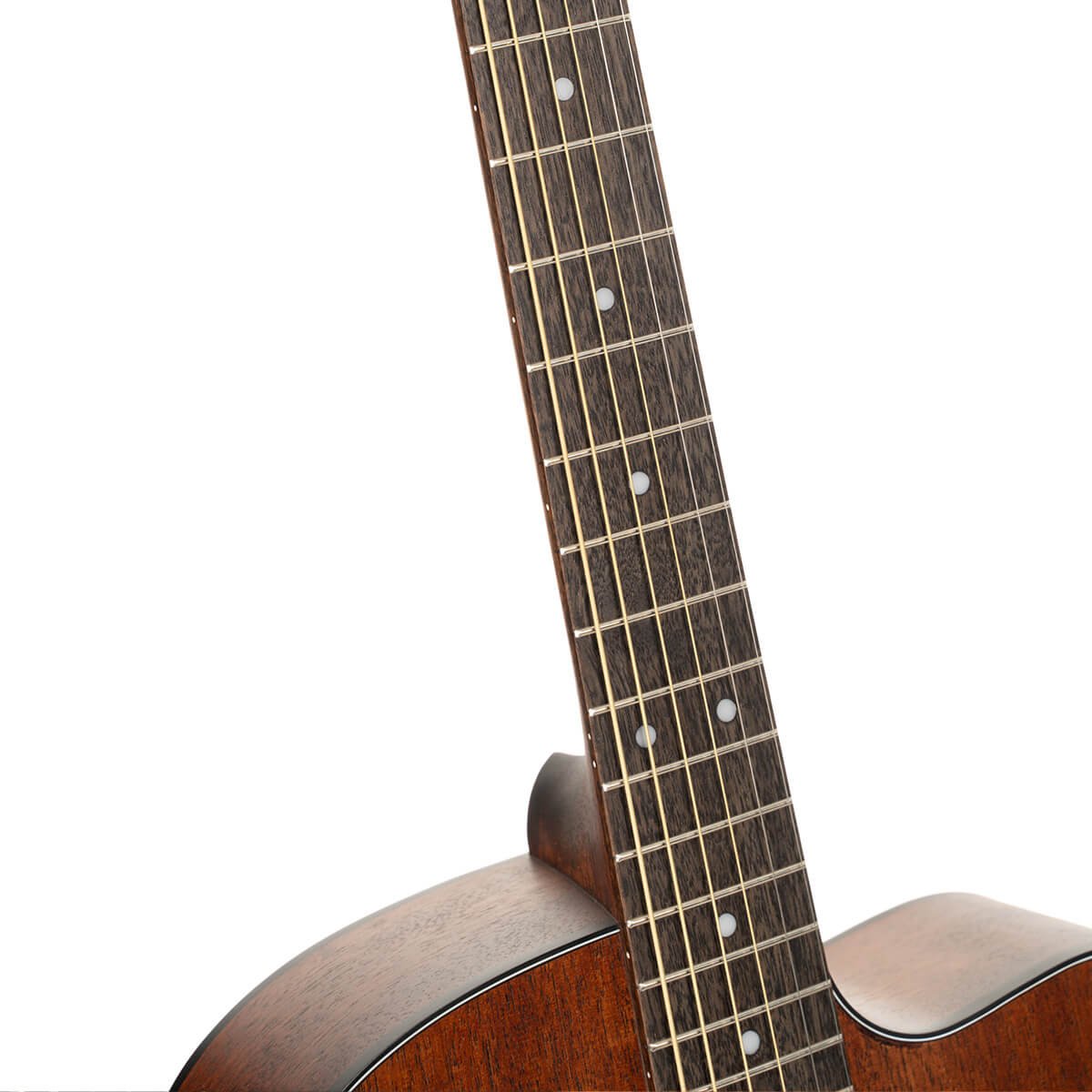 Đàn guitar acoustic điện Cort L60MCE màu Open Pore – cận cần đàn và mặt phím
