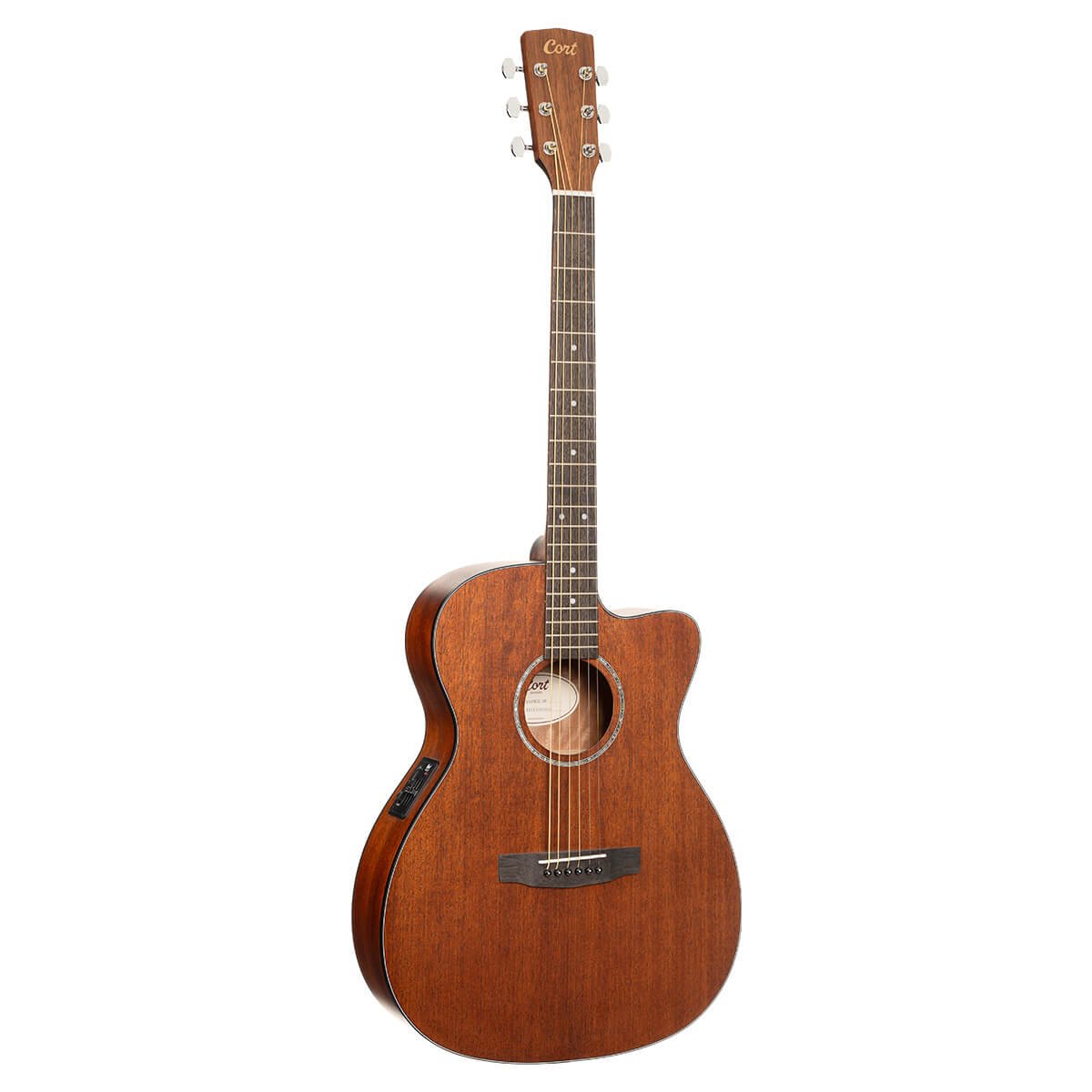 Đàn guitar acoustic điện Cort L60MCE màu Open Pore – mặt trước toàn thân