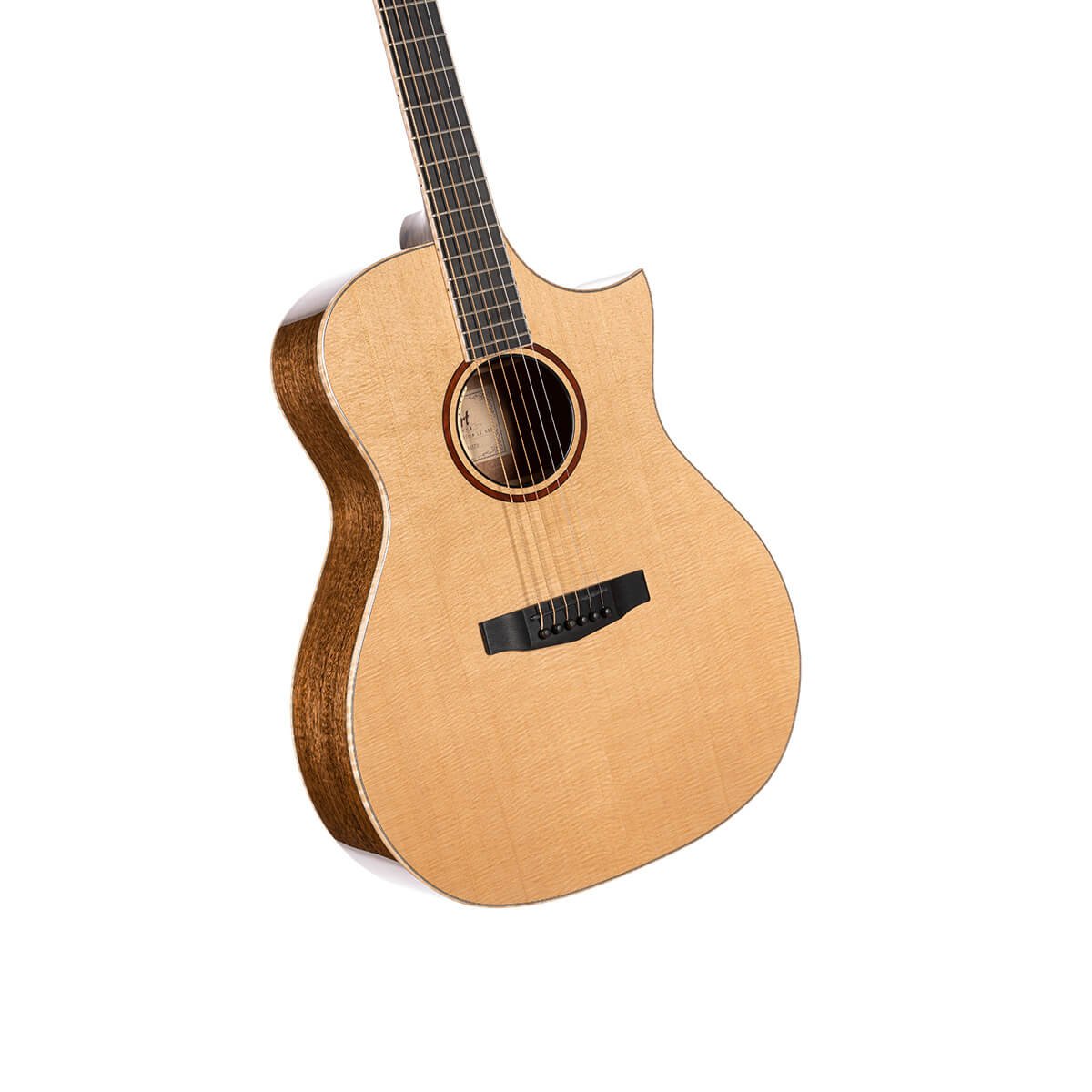 Đàn guitar acoustic điện Cort Little Forest Angel màu Natural Gloss – góc nghiêng 3/4 toàn thân