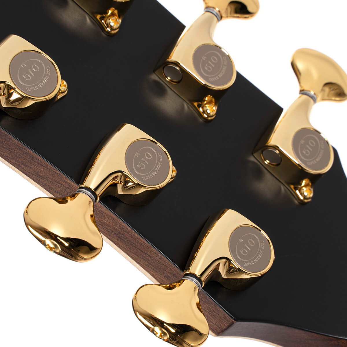 Đàn guitar acoustic điện Cort Little Forest Angel màu Natural Gloss – mặt sau đầu đàn và bộ khóa lên dây