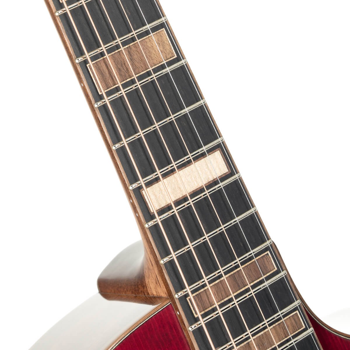 Đàn guitar acoustic điện Cort Modern Burgundy màu Trans Burgundy – cận inlay trên mặt phím