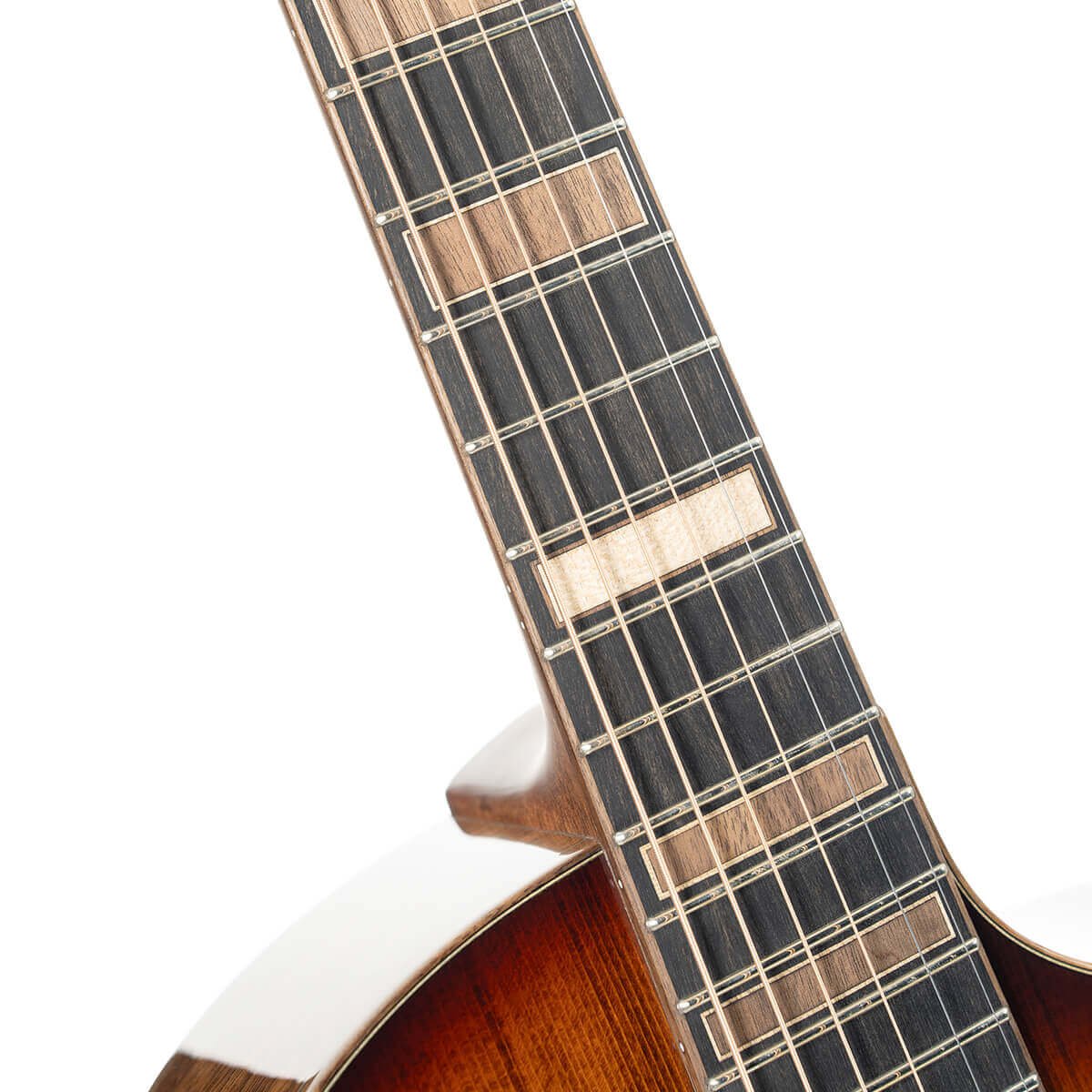 Đàn guitar acoustic điện Cort Modern Burst màu Tobacco Sunburst – cận inlay trên mặt phím