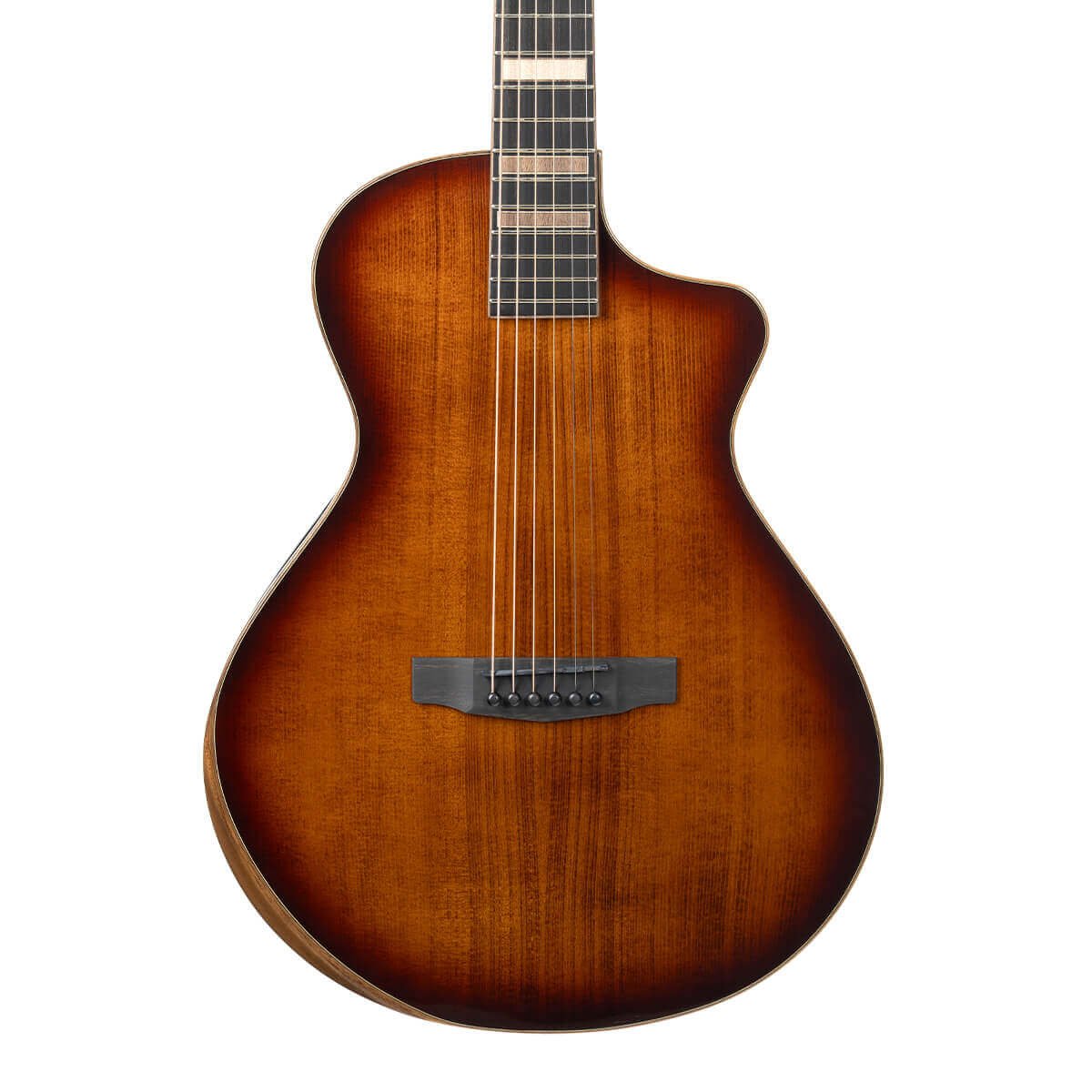 Đàn guitar acoustic điện Cort Modern Burst màu Tobacco Sunburst – cận thùng đàn mặt trước