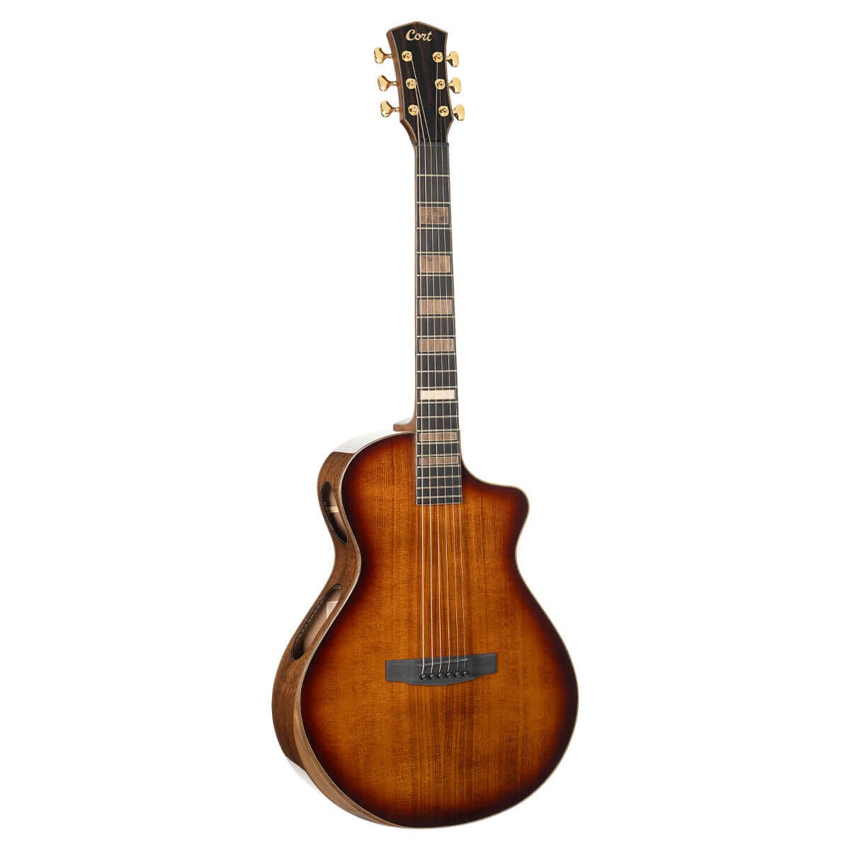 Đàn guitar acoustic điện Cort Modern Burst màu Tobacco Sunburst – mặt trước toàn thân