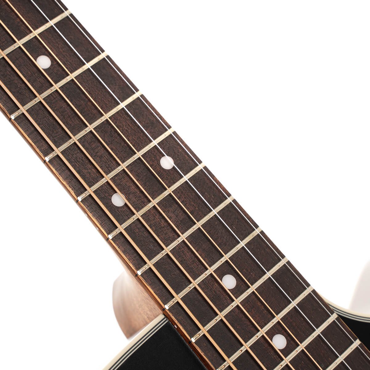 Đàn guitar acoustic điện Cort MR500F-CED màu Black Satin – cận cần đàn và mặt phím