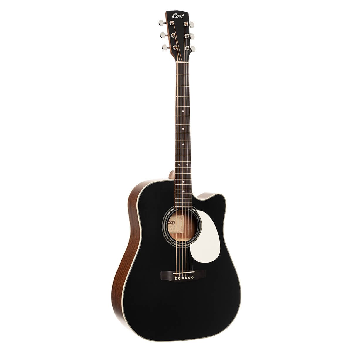 Đàn guitar acoustic điện Cort MR500F-CED màu Black Satin – mặt trước toàn thân
