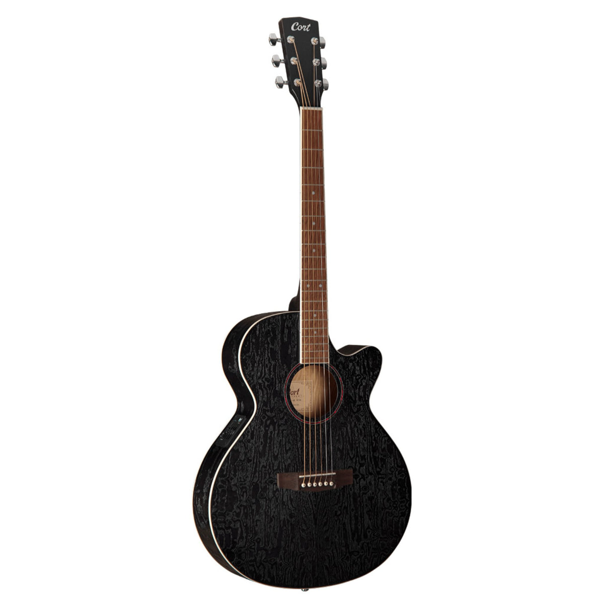 Đàn guitar acoustic điện Cort SFX-AB màu Open Pore Black – mặt trước toàn thân