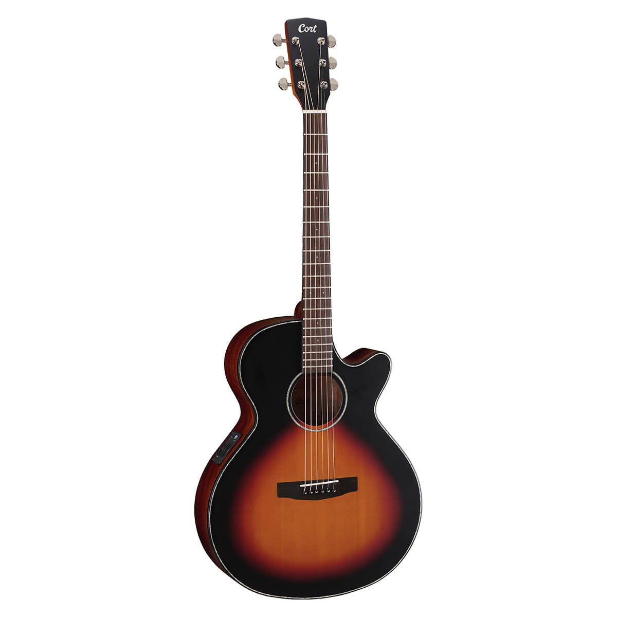 Đàn guitar acoustic điện Cort SFX-E màu 3 Tone Satin Sunburst – mặt trước toàn thân
