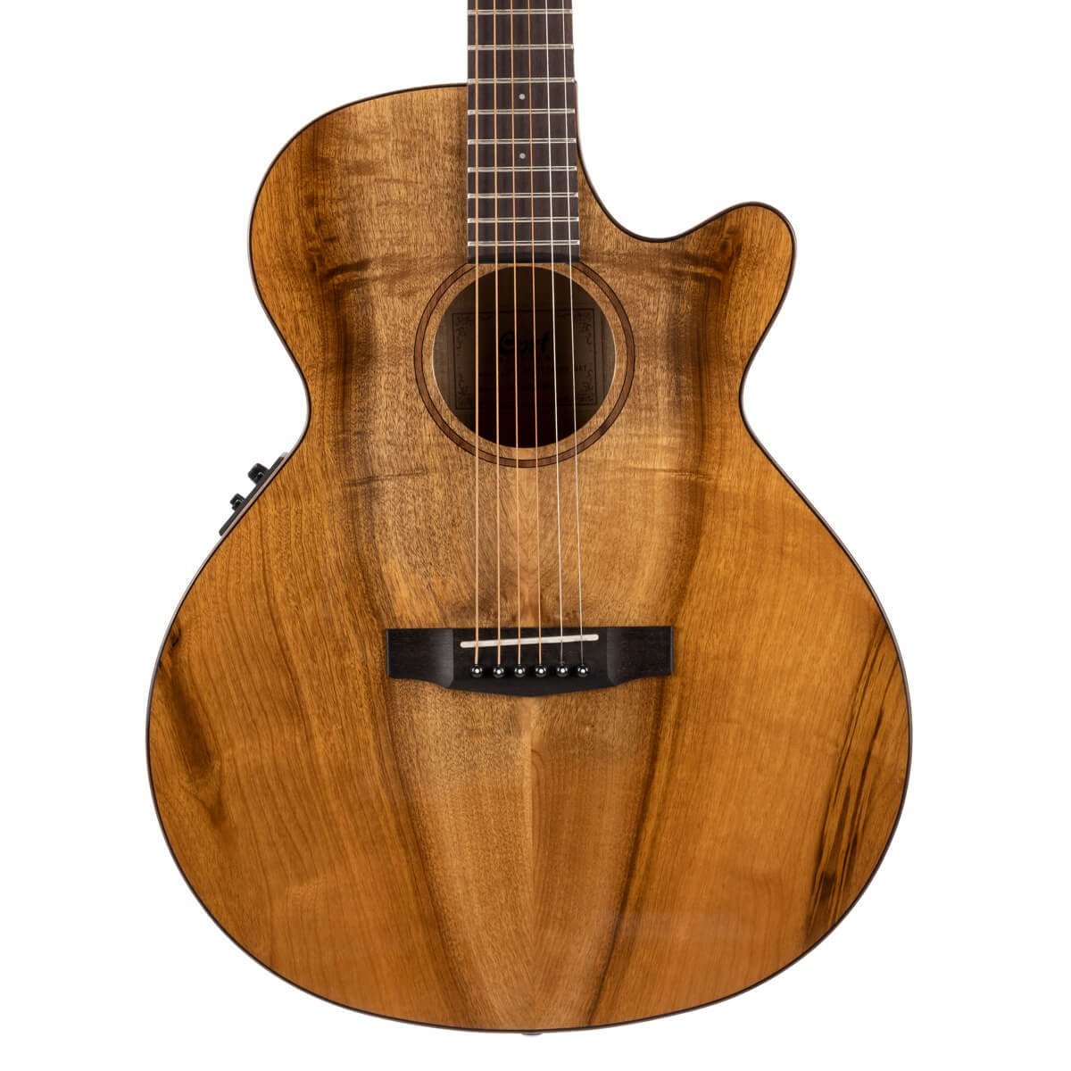 Đàn guitar acoustic điện Cort SFX Myrtlewood màu Natural Gloss – cận thùng đàn mặt trước