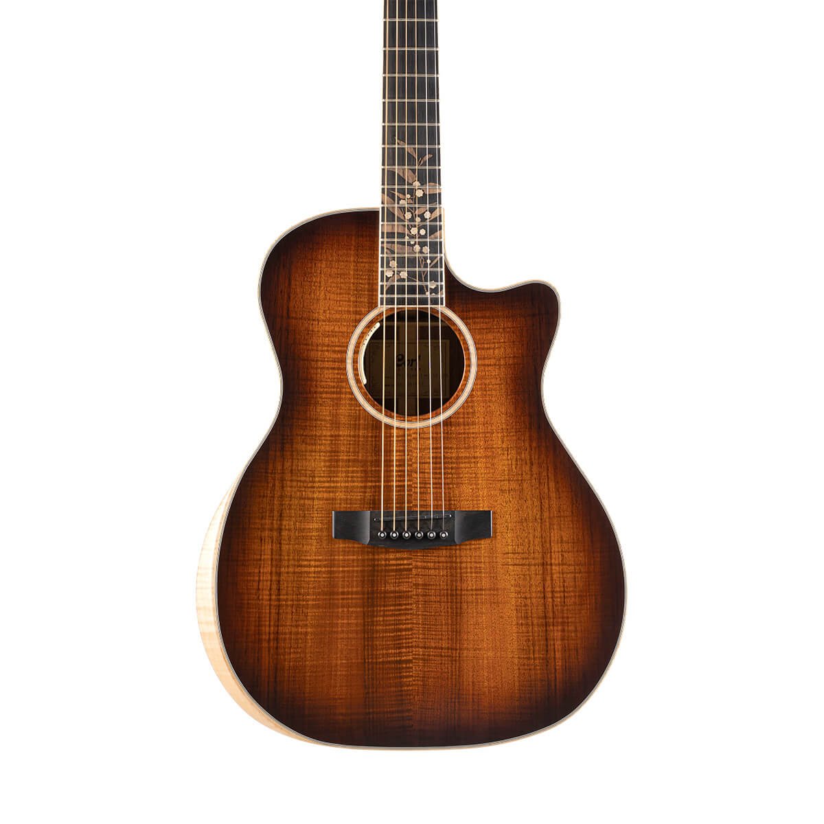 Đàn guitar acoustic điện Cort The Black Tree LE màu Light Burst Satin – cận thùng đàn mặt trước
