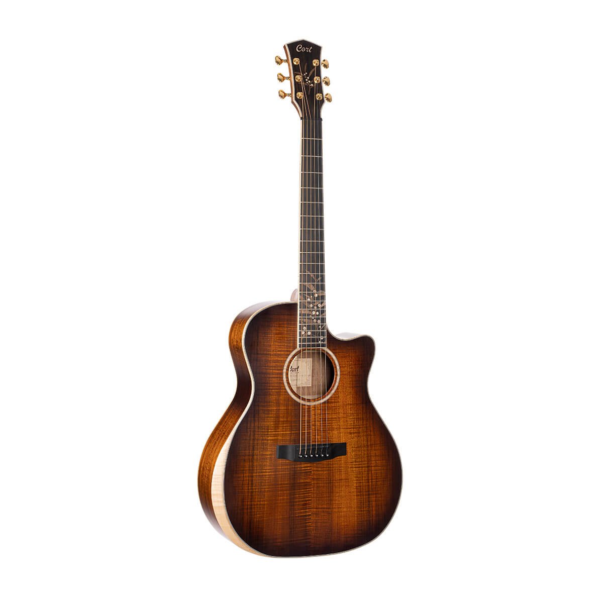 Đàn guitar acoustic điện Cort The Black Tree LE màu Light Burst Satin – mặt trước toàn thân