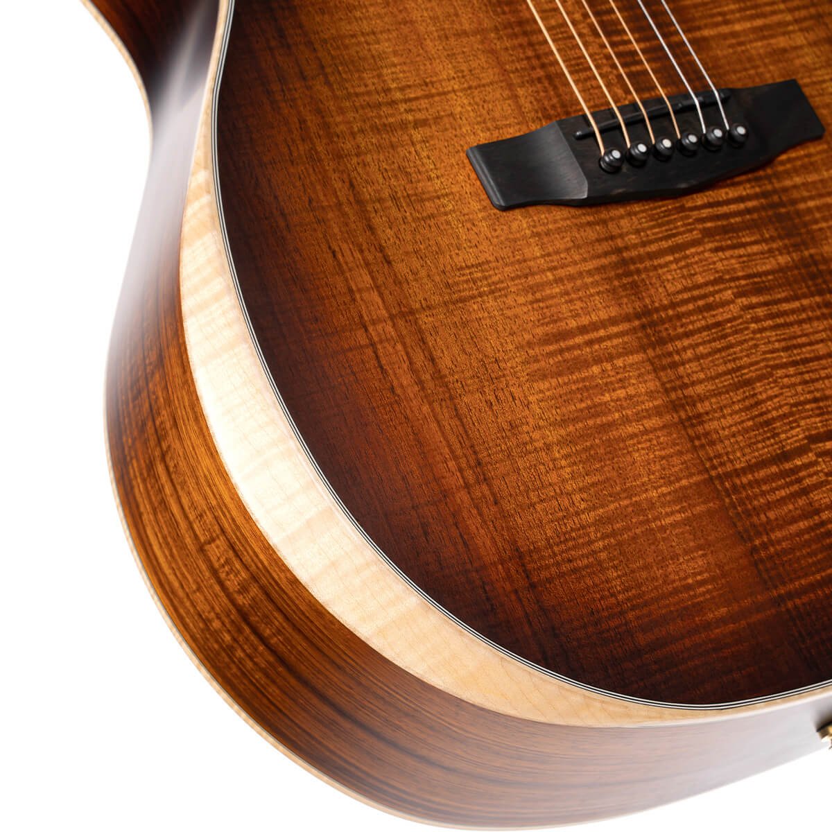 Đàn guitar acoustic điện Cort The Black Tree LE màu Light Burst Satin – thùng đàn chụp nghiêng