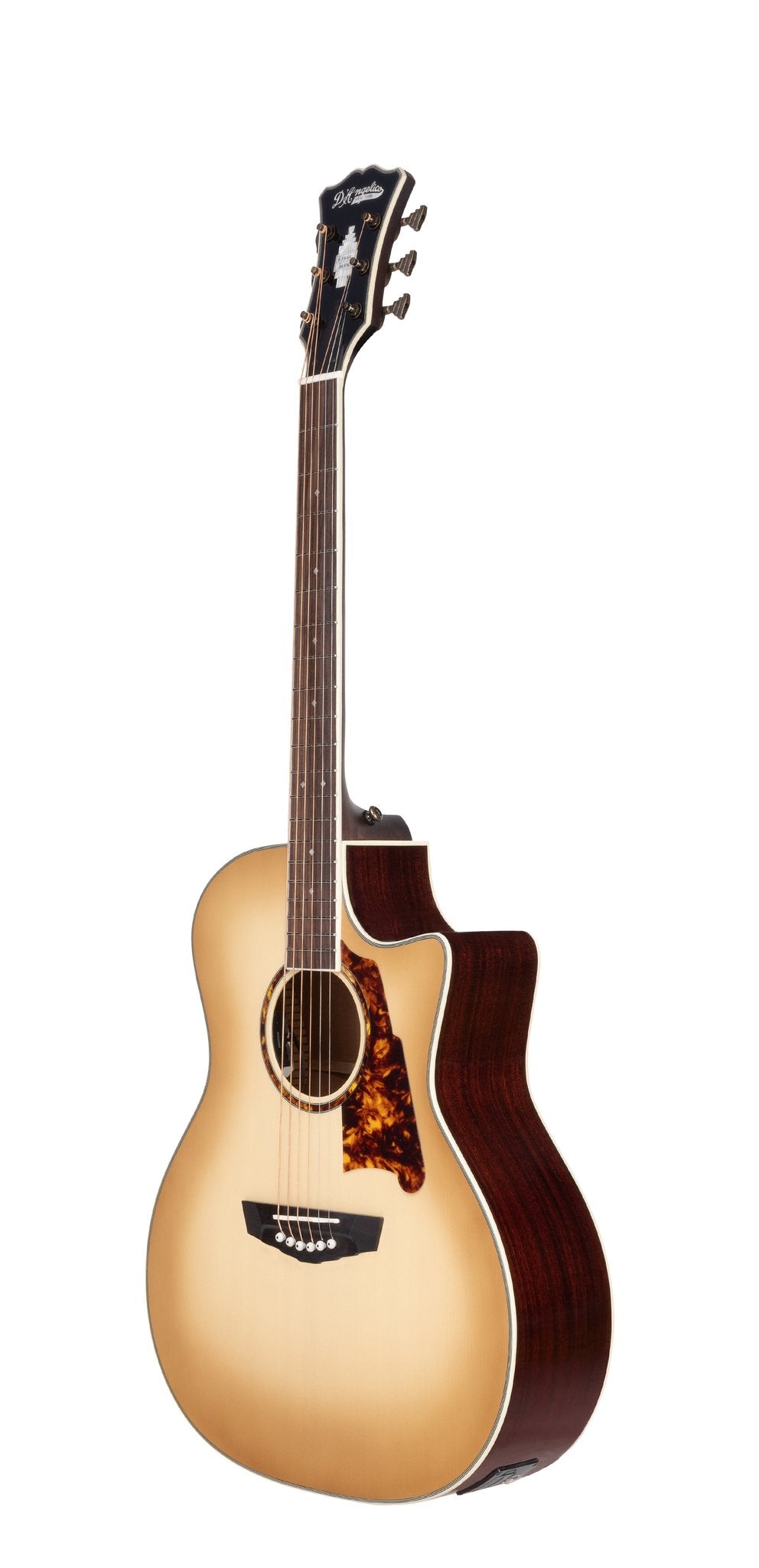 Đàn guitar acoustic điện D'Angelico Excel Gramercy màu Sepia Burst – góc nghiêng 3/4 toàn thân