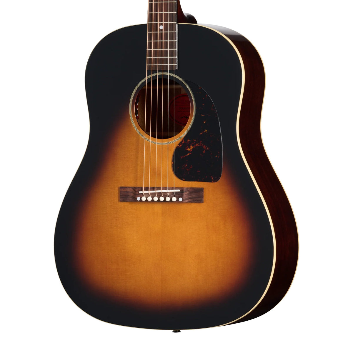 Đàn guitar acoustic điện Epiphone 1942 Banner J-45 Reissue màu Vintage Sunburst – cận thùng đàn mặt trước
