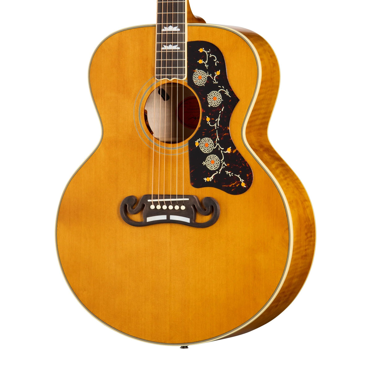 Đàn guitar acoustic điện Epiphone 1957 SJ-200 Reissue màu Antique Natural – cận thùng đàn mặt trước