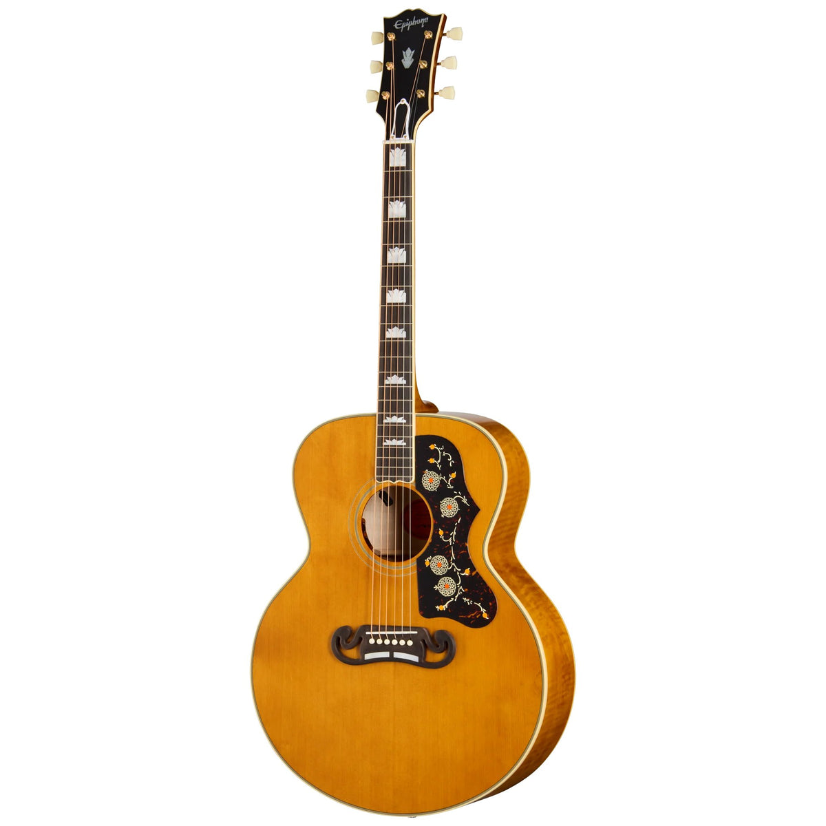 Đàn guitar acoustic điện Epiphone 1957 SJ-200 Reissue màu Antique Natural – mặt trước toàn thân