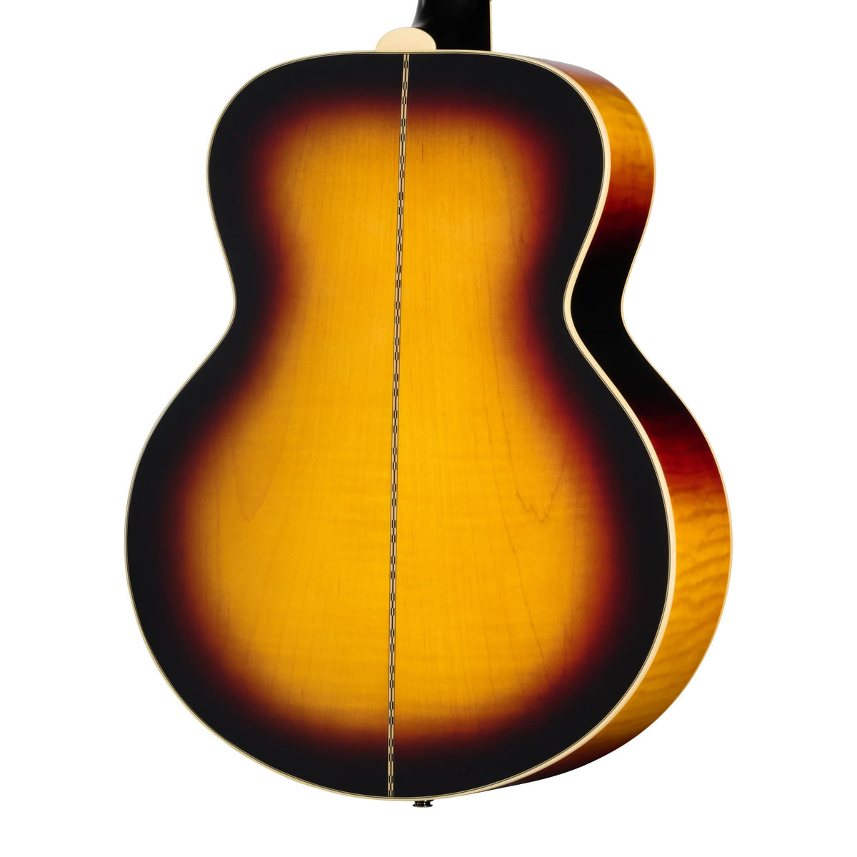 Đàn guitar acoustic điện Epiphone 1957 SJ-200 Reissue màu Vintage Sunburst – cận vân gỗ mặt lưng