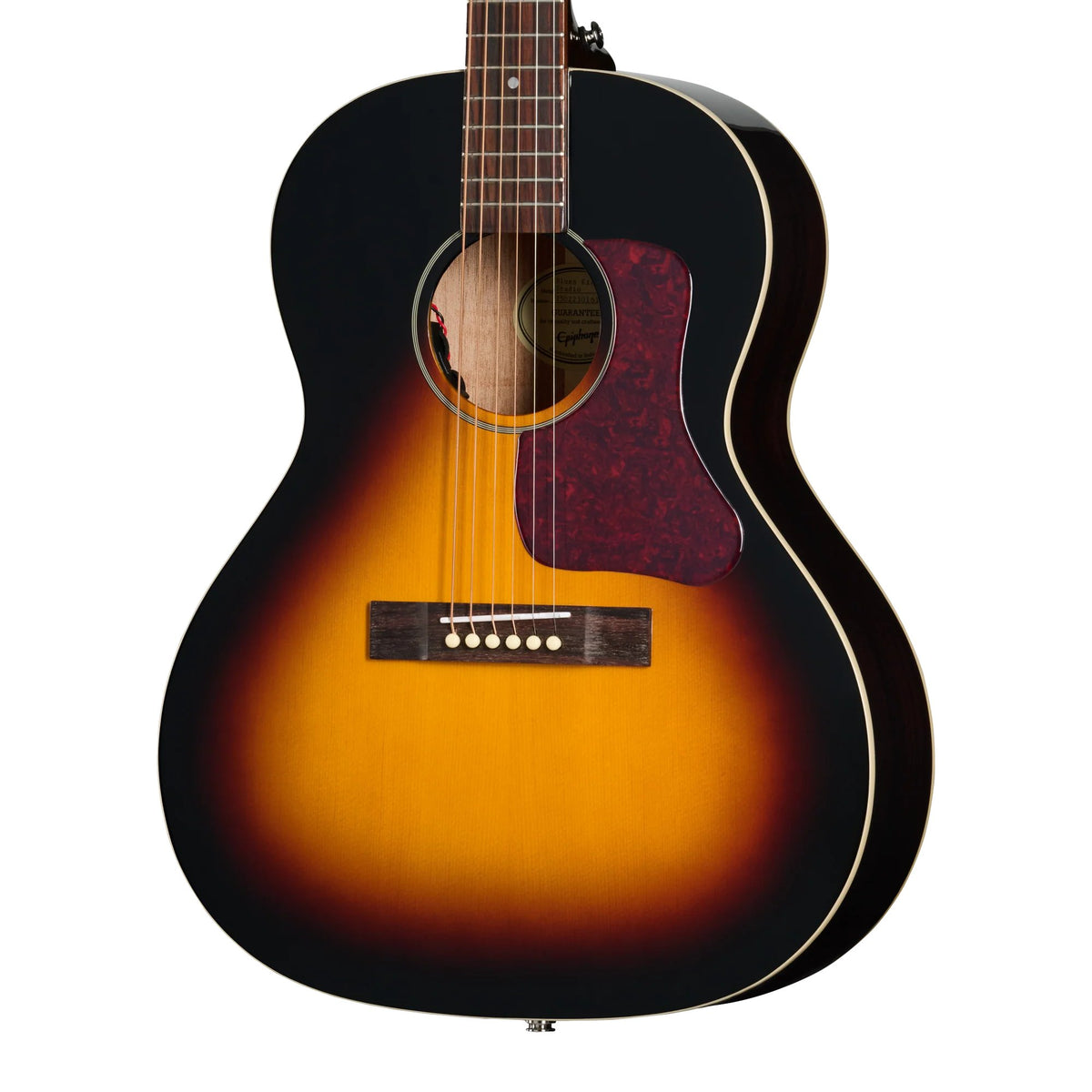Đàn guitar acoustic điện Epiphone Blues King Studio màu Dark Burst – cận thùng đàn mặt trước