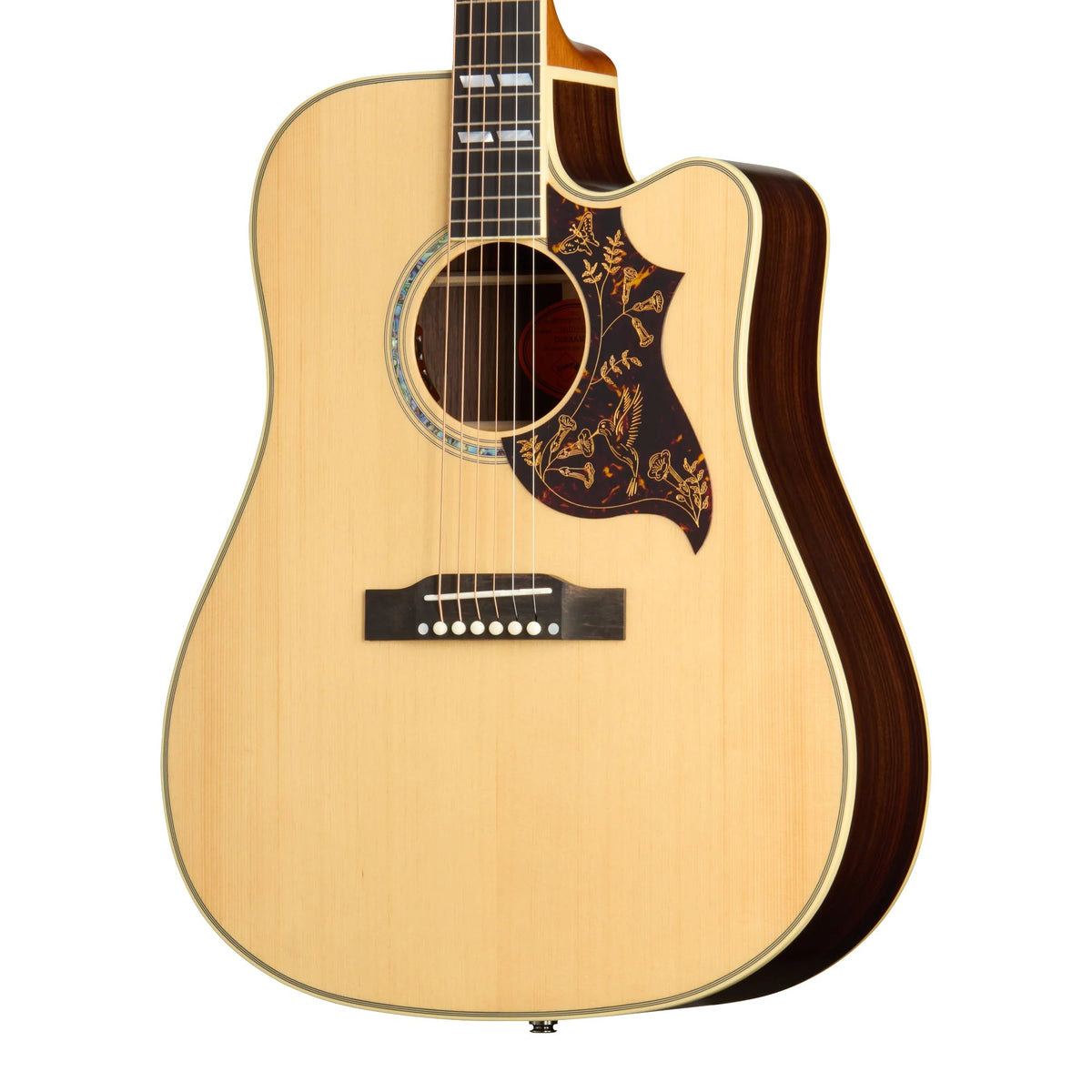 Đàn guitar acoustic điện Epiphone Hummingbird Deluxe EC màu Natural – cận thùng đàn mặt trước