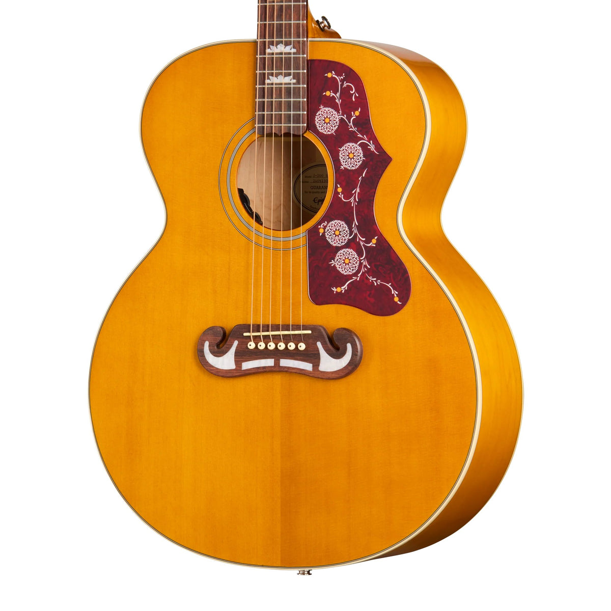 Đàn guitar acoustic điện Epiphone J-200 Studio màu Natural – cận thùng đàn mặt trước