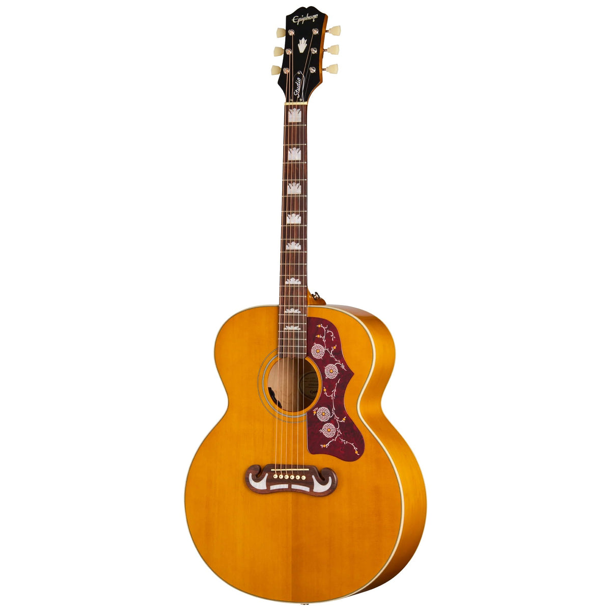 Đàn guitar acoustic điện Epiphone J-200 Studio màu Natural – mặt trước toàn thân