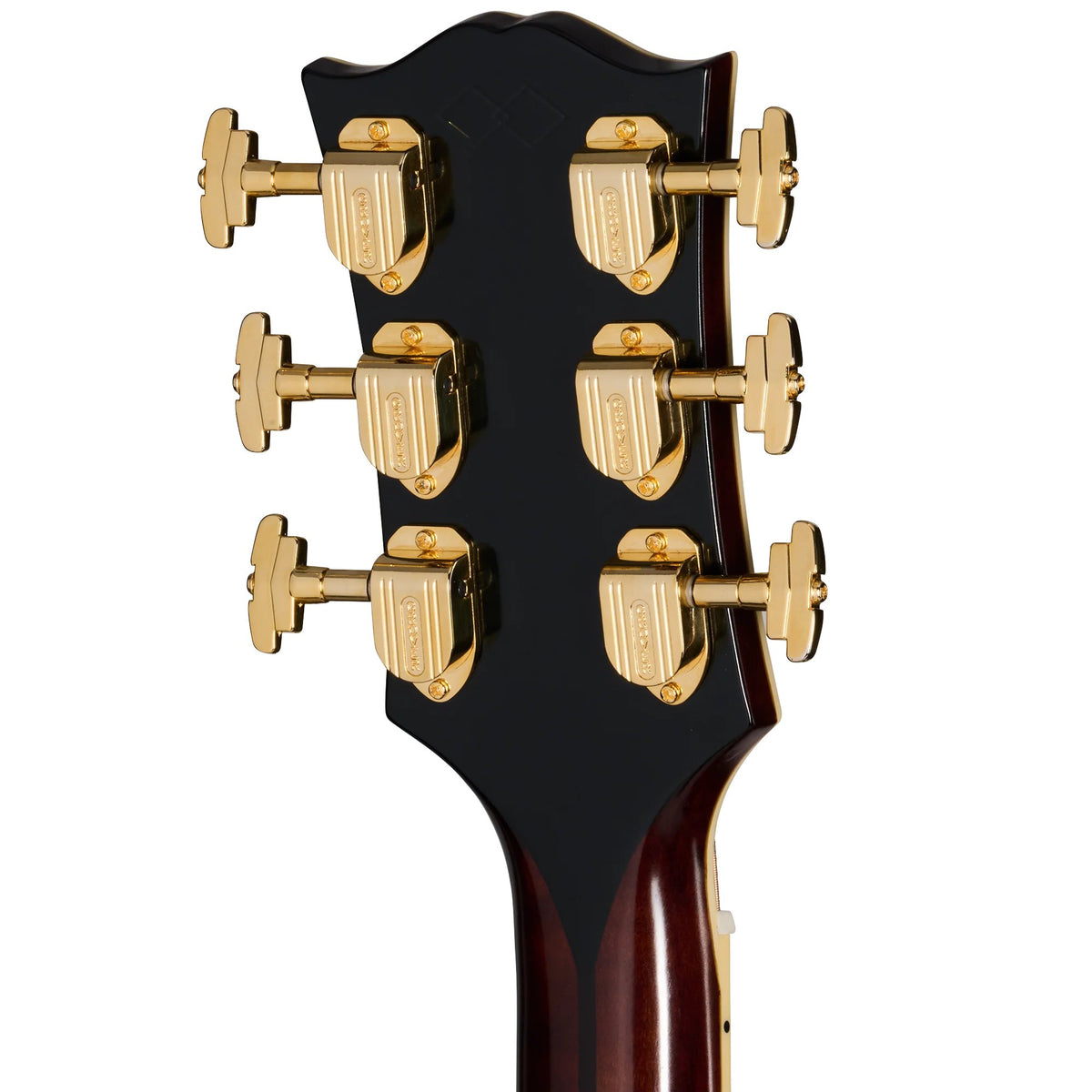 Đàn guitar acoustic điện Epiphone Pre-War SJ-200 Rosewood Reissue màu Vintage Sunburst – mặt sau đầu đàn và bộ khóa lên dây