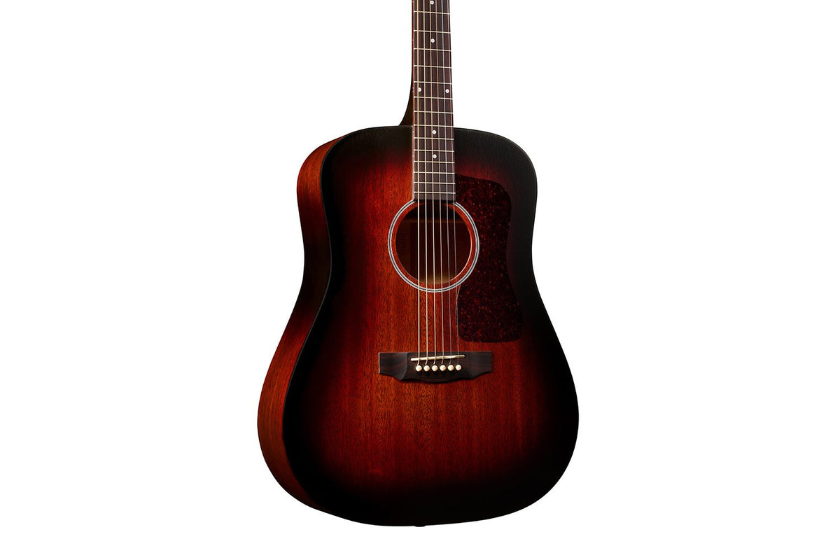 Đàn guitar acoustic điện Guild D-20E màu Vintage Sunburst – cận thùng đàn mặt trước