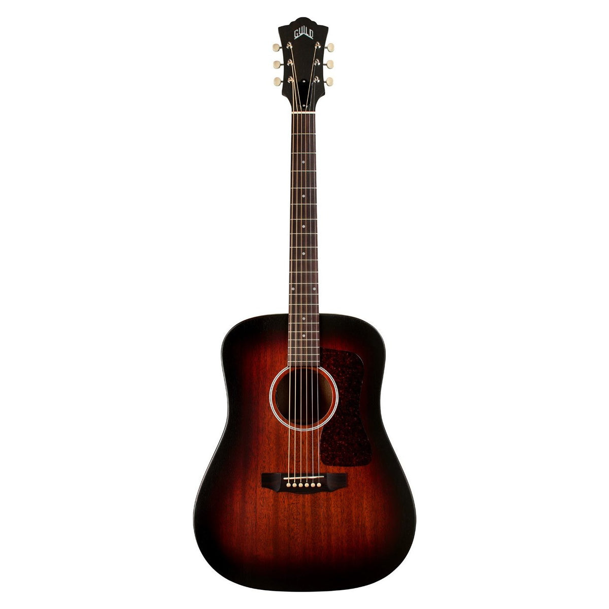 Đàn guitar acoustic điện Guild D-20E màu Vintage Sunburst – mặt trước toàn thân