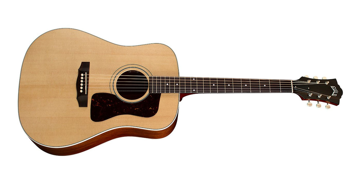 Đàn guitar acoustic điện Guild D-40E Standard màu Natural – mặt trước toàn thân (góc 2)