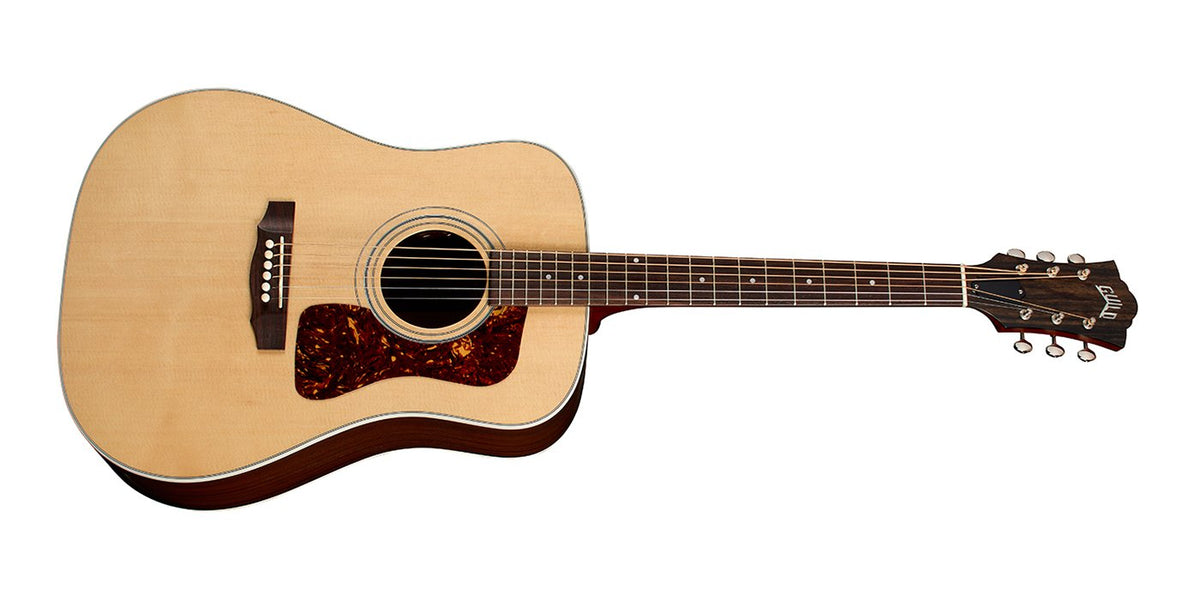 Đàn guitar acoustic điện Guild D-50E Standard màu Natural – mặt trước toàn thân (góc 2)