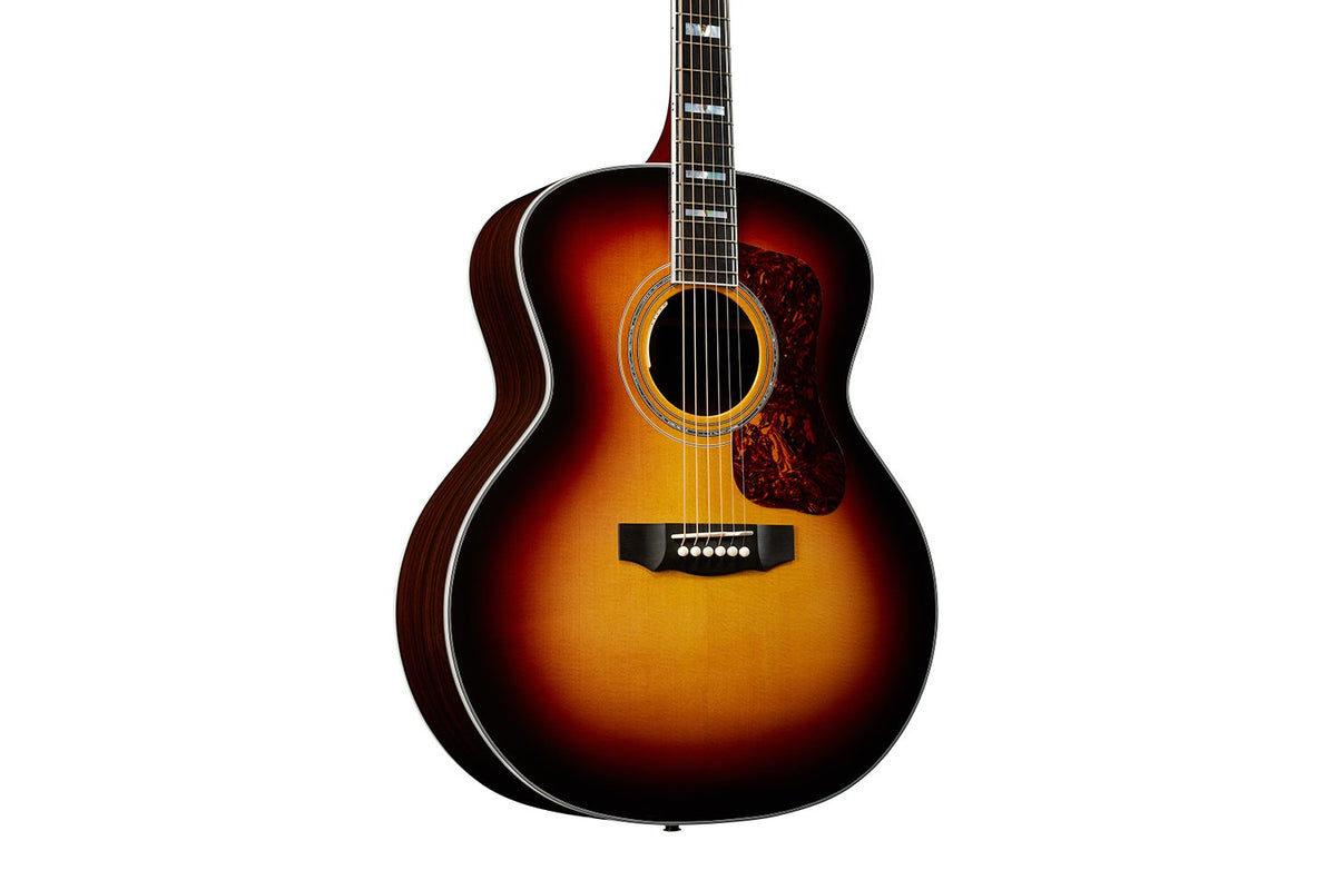 Đàn guitar acoustic điện Guild F-55E màu Antique Burst – cận thùng đàn mặt trước