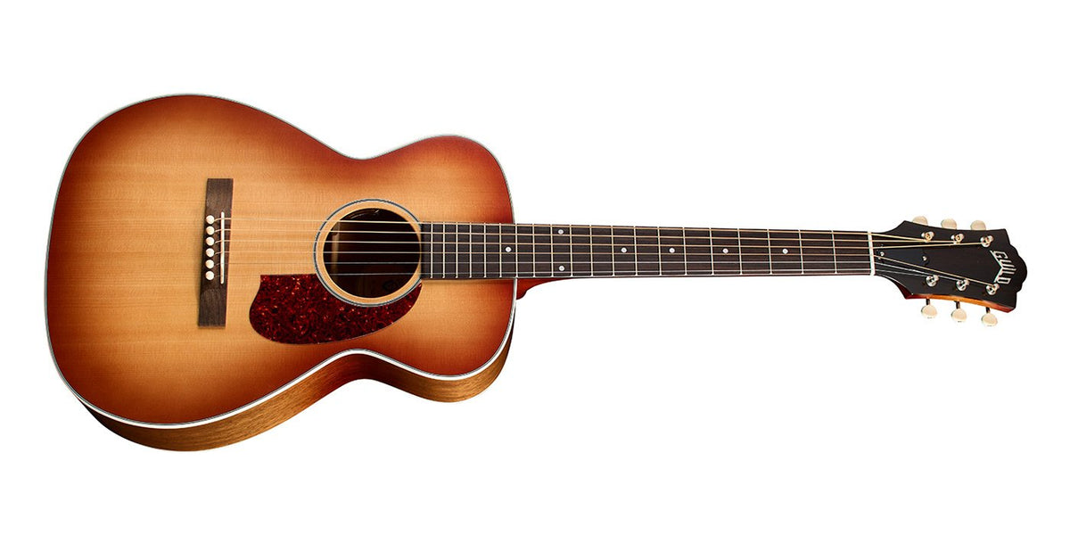 Đàn guitar acoustic điện Guild M-40E Standard màu Pacific Sunset Burst – mặt trước toàn thân (góc 2)