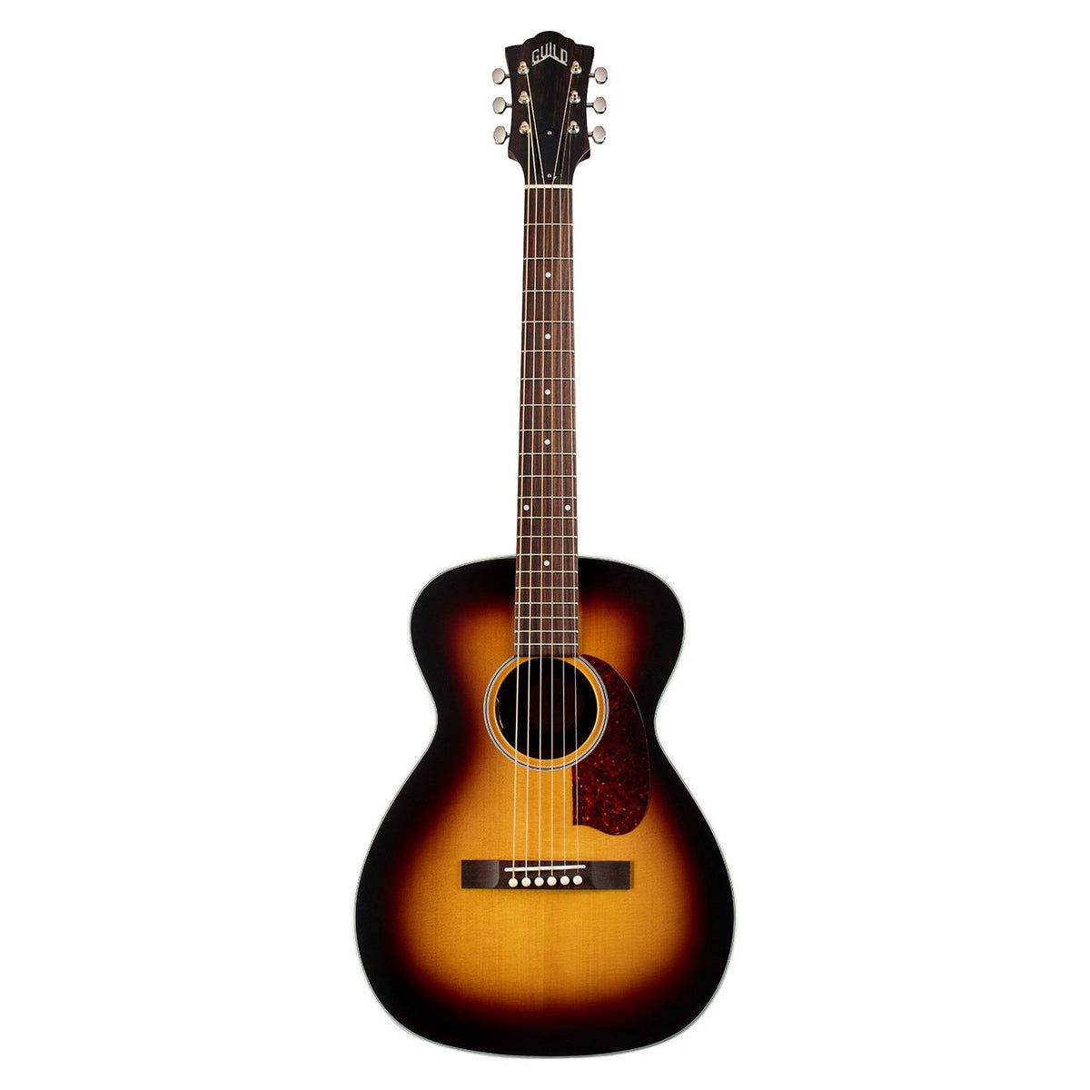 Đàn guitar acoustic điện Guild M-50E Standard màu Antique Burst – mặt trước toàn thân