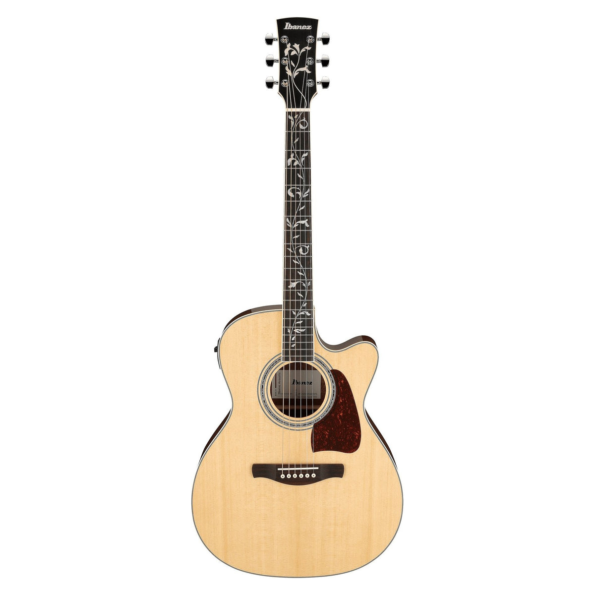 Đàn guitar acoustic điện Ibanez AC390CE màu Natural High Gloss – mặt trước toàn thân
