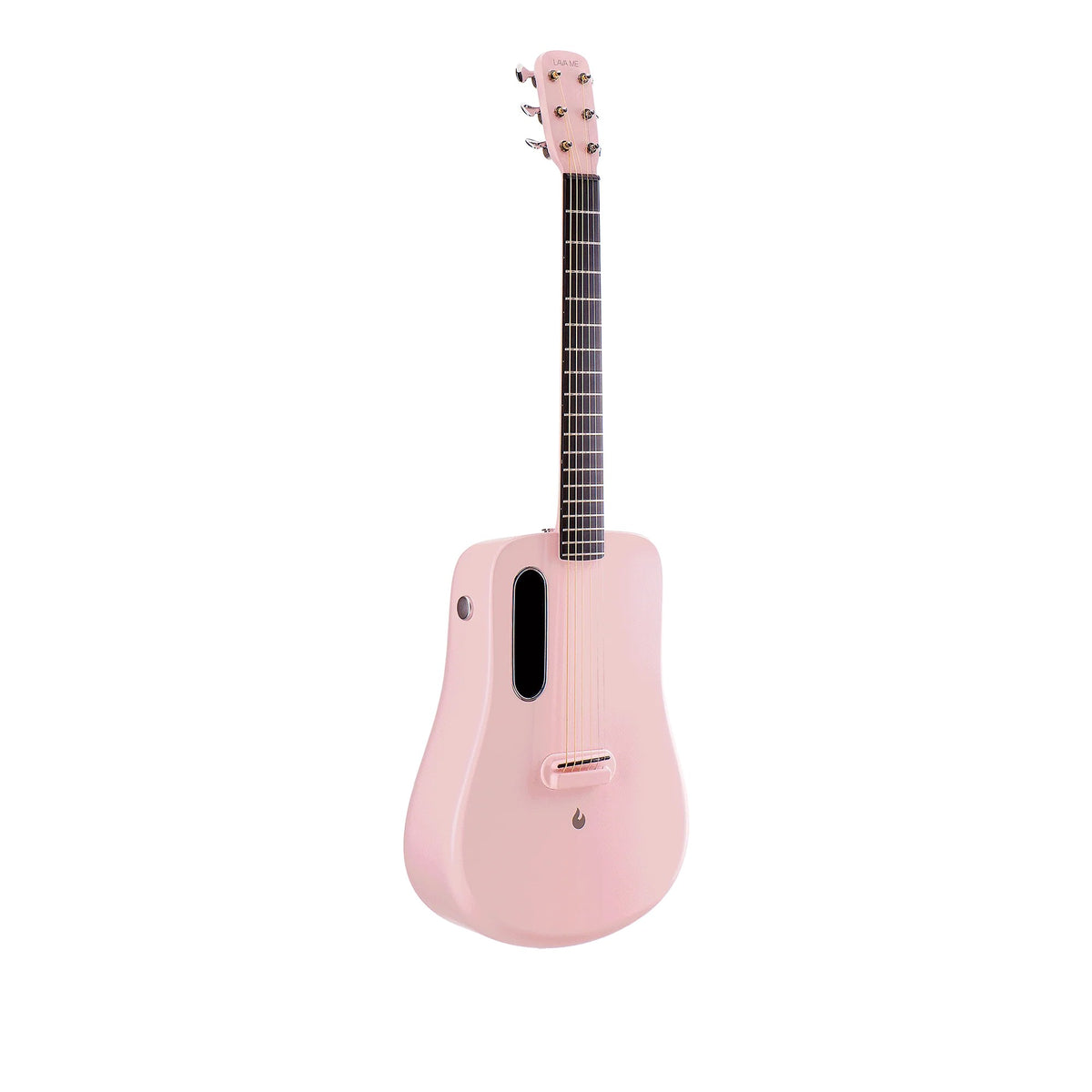 Đàn guitar acoustic điện Lava Me 2 EQ màu Pink – góc nghiêng 3/4 toàn thân