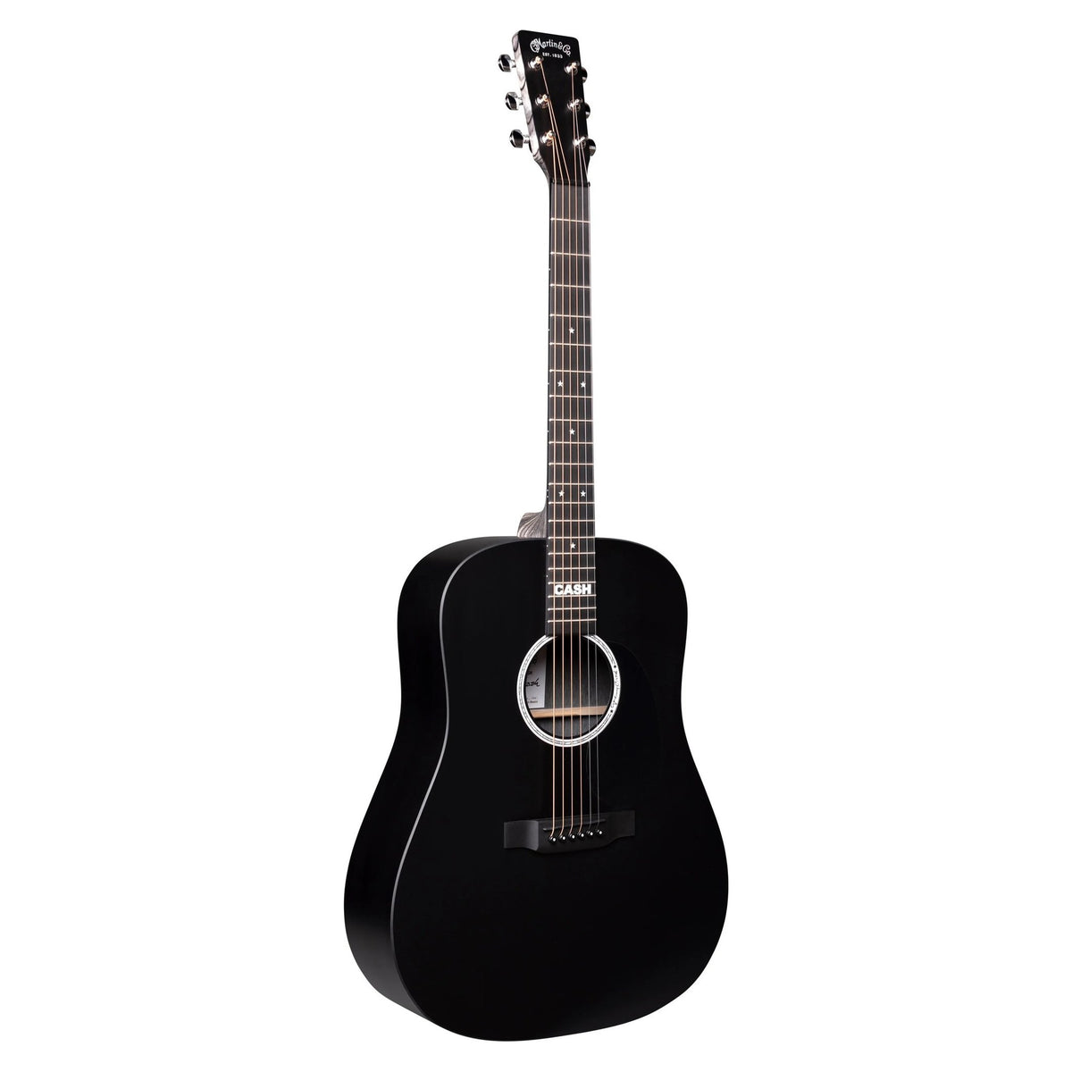 Đàn guitar acoustic điện Martin DX Johnny Cash màu Black – mặt trước toàn thân