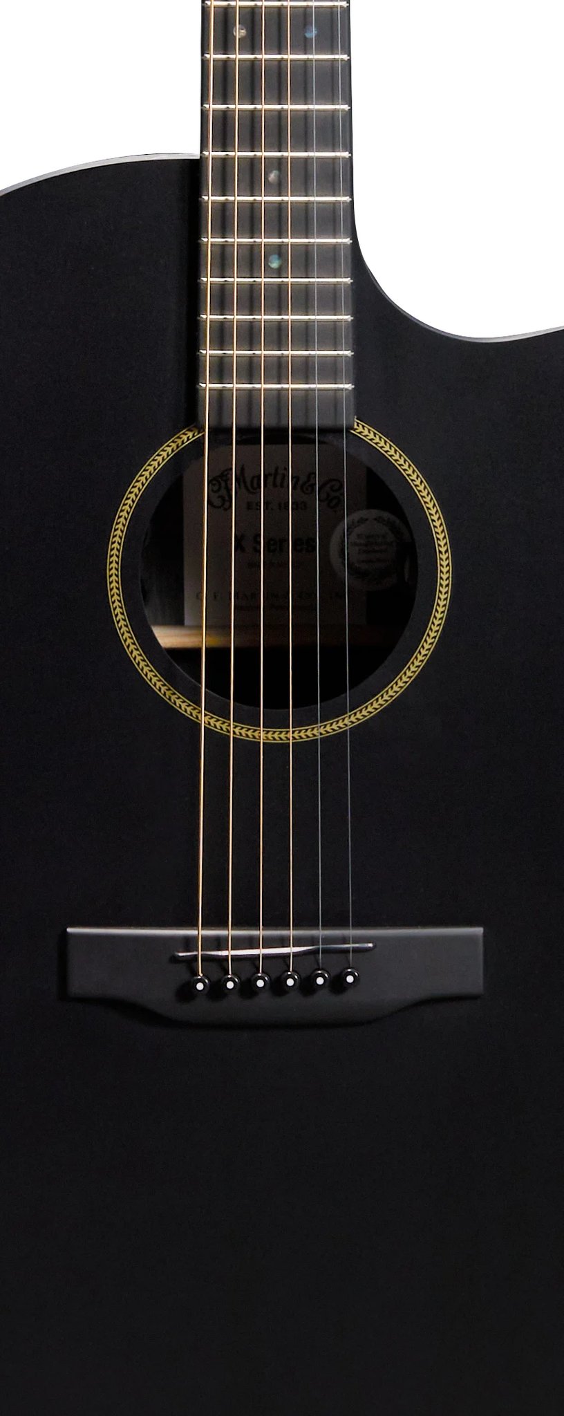 Đàn guitar acoustic điện Martin GPC-X1E màu Black – cận thùng đàn mặt trước