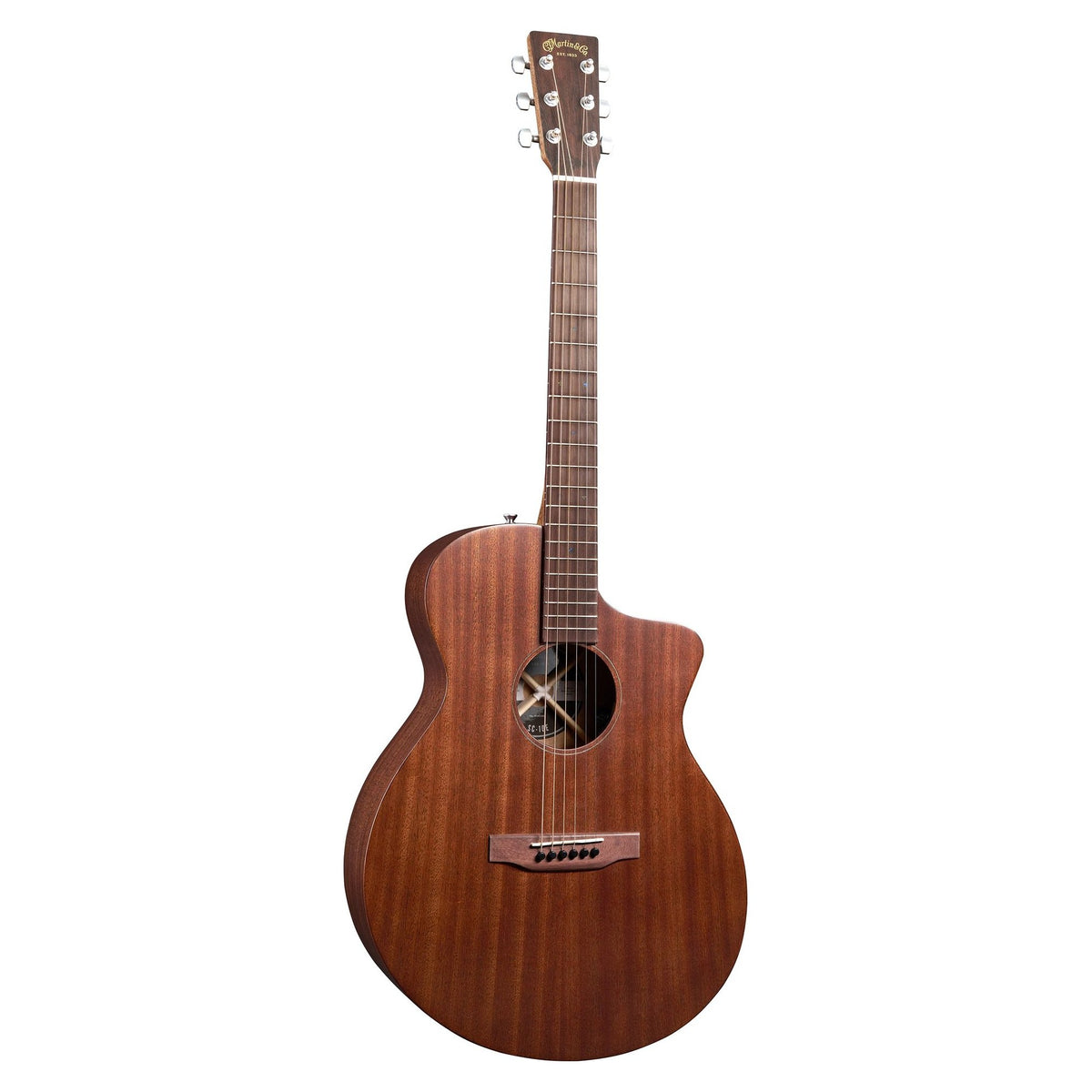 Đàn guitar acoustic điện Martin SC-10E Modern Sapele màu Dark Mahogany – mặt trước toàn thân