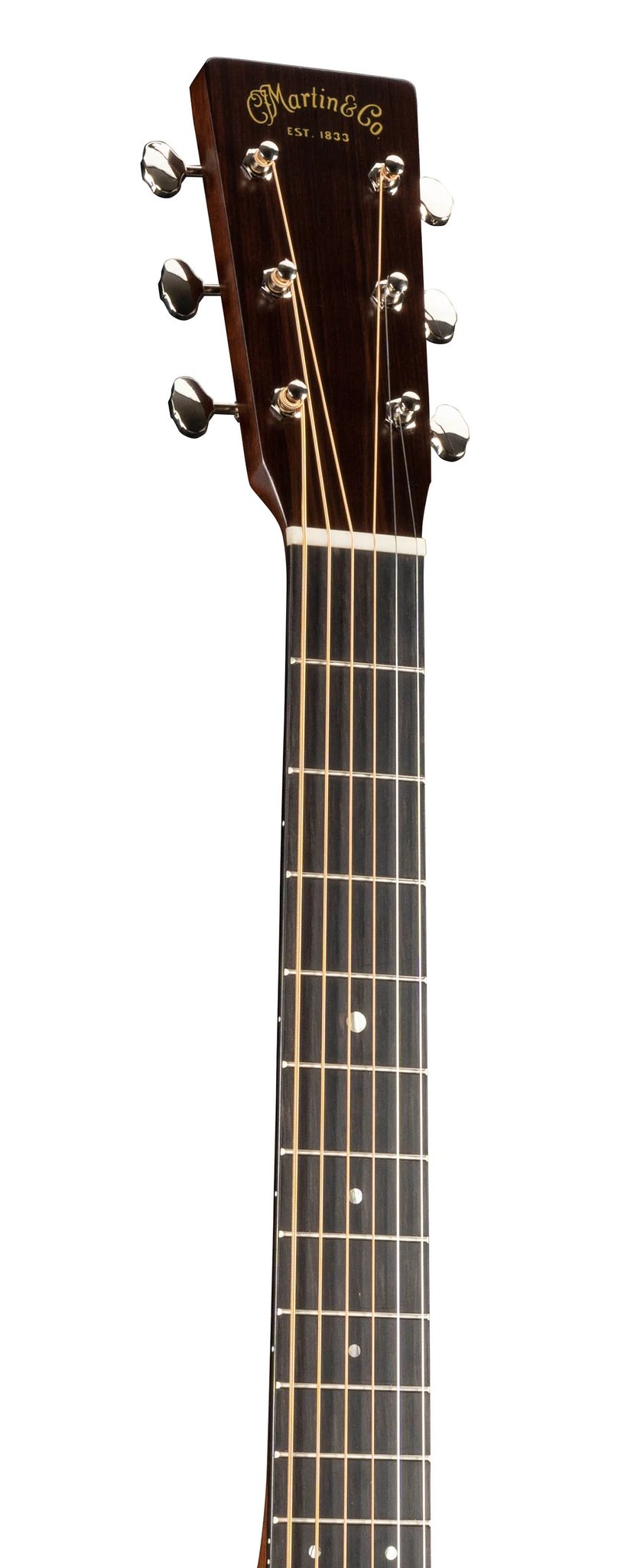 Đàn guitar acoustic điện Martin SC-18E màu Gloss – cận đầu đàn và logo Martin
