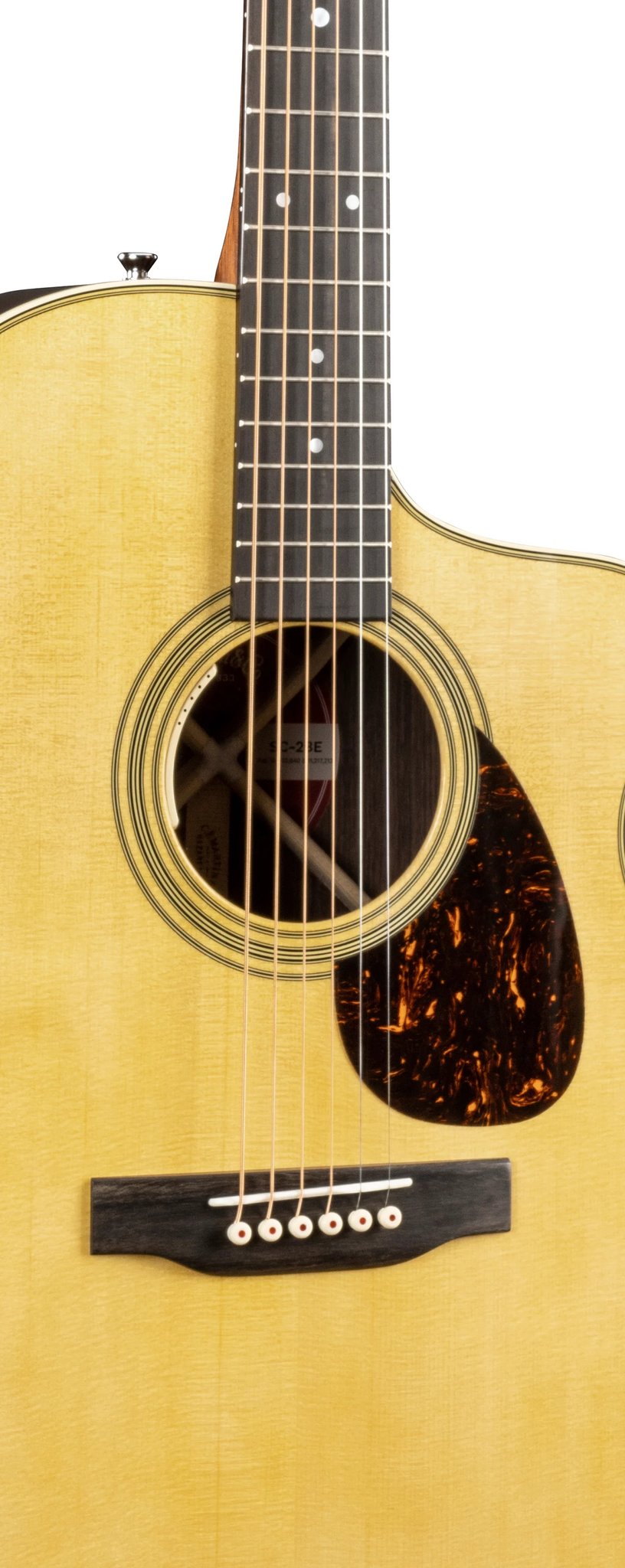 Đàn guitar acoustic điện Martin SC-28E màu Gloss – cận thùng đàn mặt trước