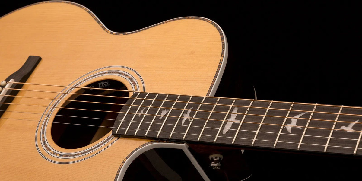 Đàn guitar acoustic điện PRS SE A40E màu Natural – thùng đàn chụp nghiêng